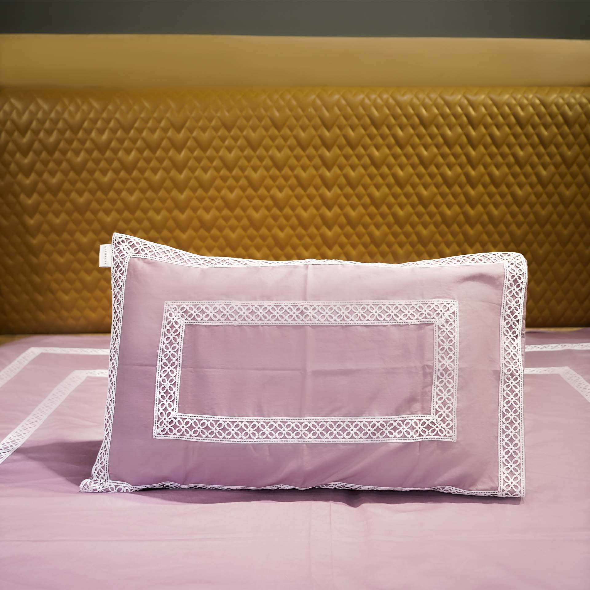 Misty Mauve Cotton Bloom Pillow Cover by Aetherea with 100% Cotton, 300 TC, 500 TC, Pillow Cover, Plain, Purple, Solid at Kamakhyaa for sustainable fashion