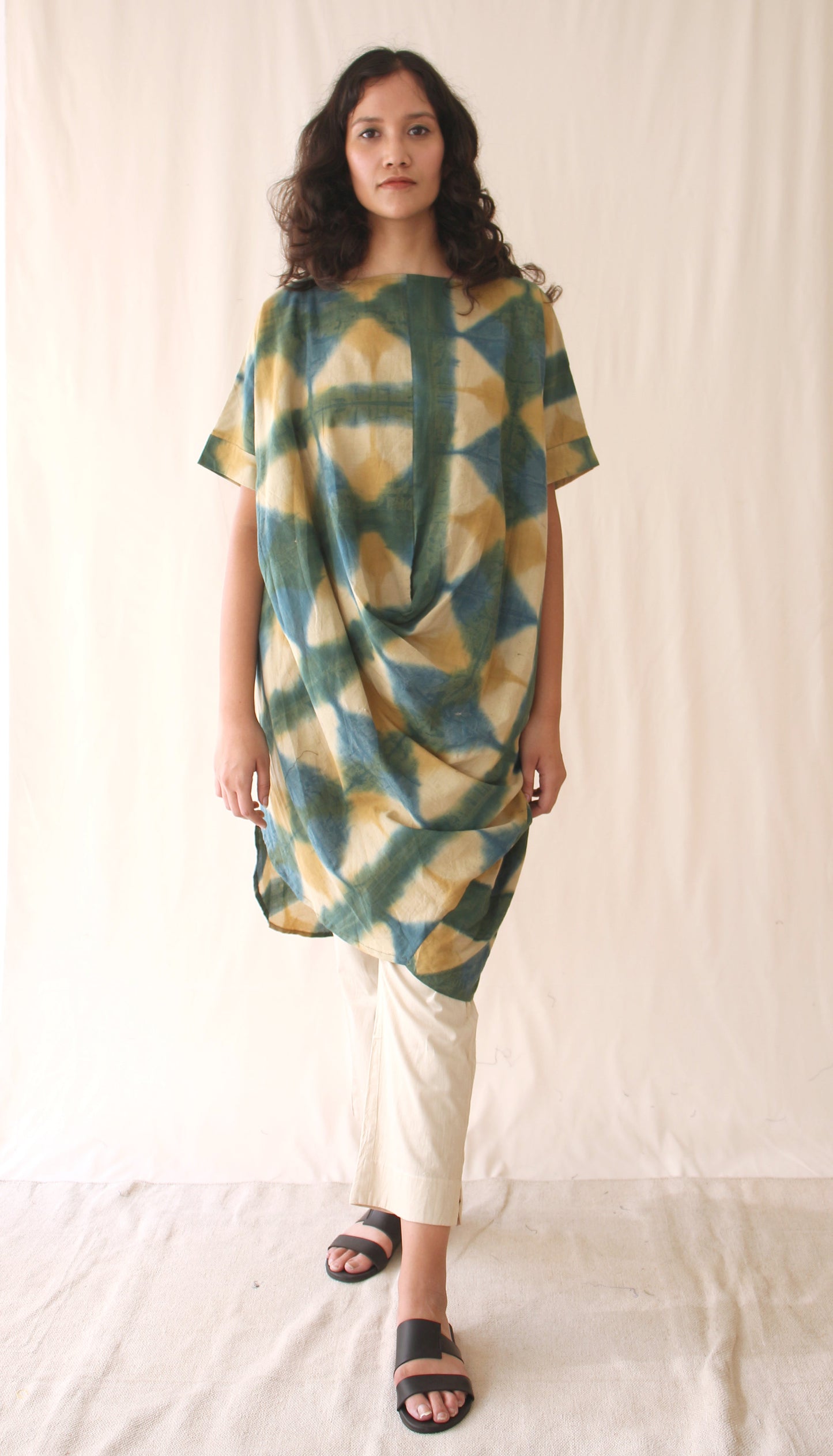 Green Ombre Complete Set by Chambray & Co. with Casual Wear, Co-ord Sets, Green, Hand Spun Cotton, Natural, Ombre & Dyes, Regular Fit, Travel, Travel Co-ords, Womenswear at Kamakhyaa for sustainable fashion