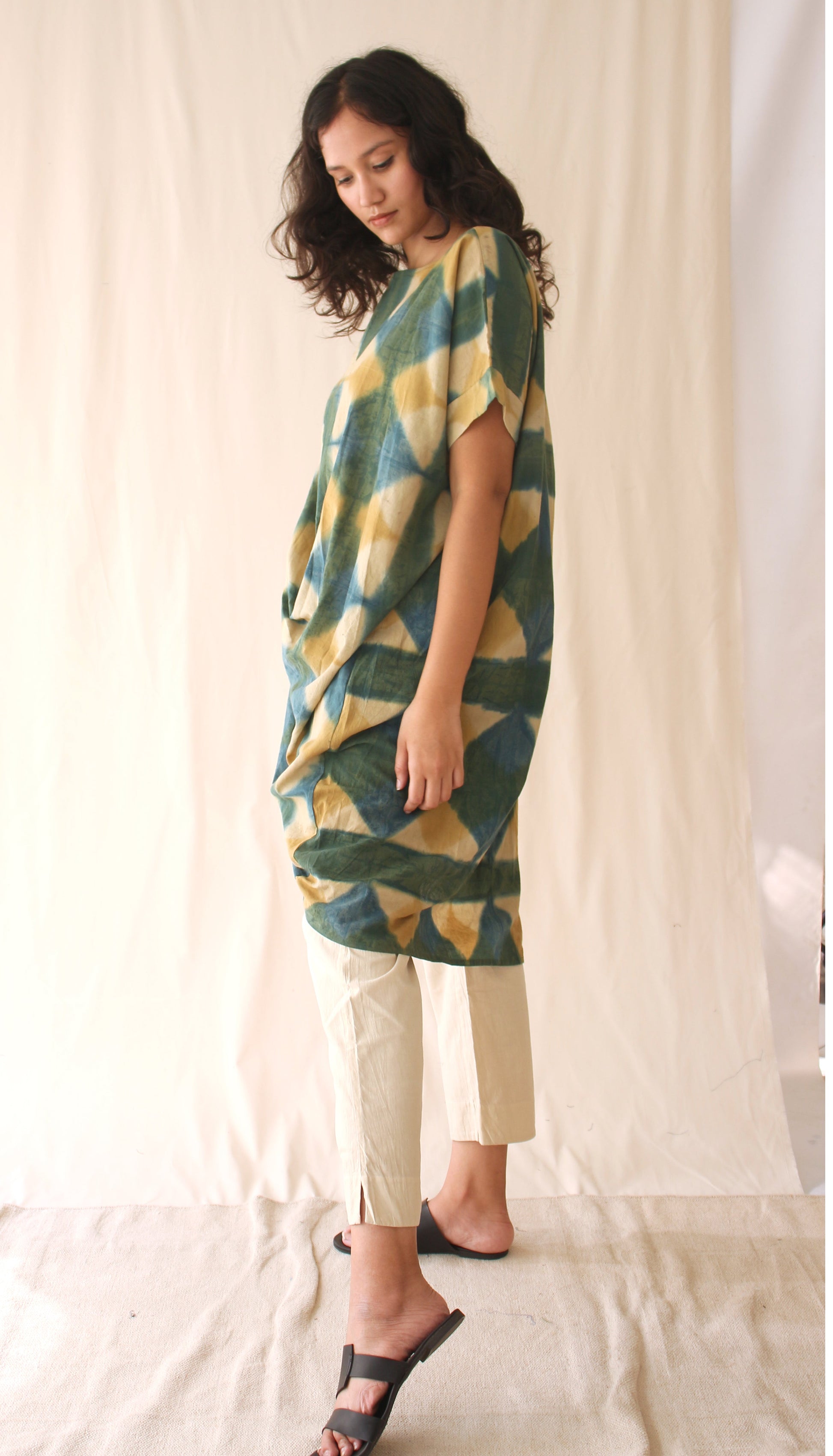 Green Ombre Complete Set by Chambray & Co. with Casual Wear, Co-ord Sets, Green, Hand Spun Cotton, Natural, Ombre & Dyes, Regular Fit, Travel, Travel Co-ords, Womenswear at Kamakhyaa for sustainable fashion
