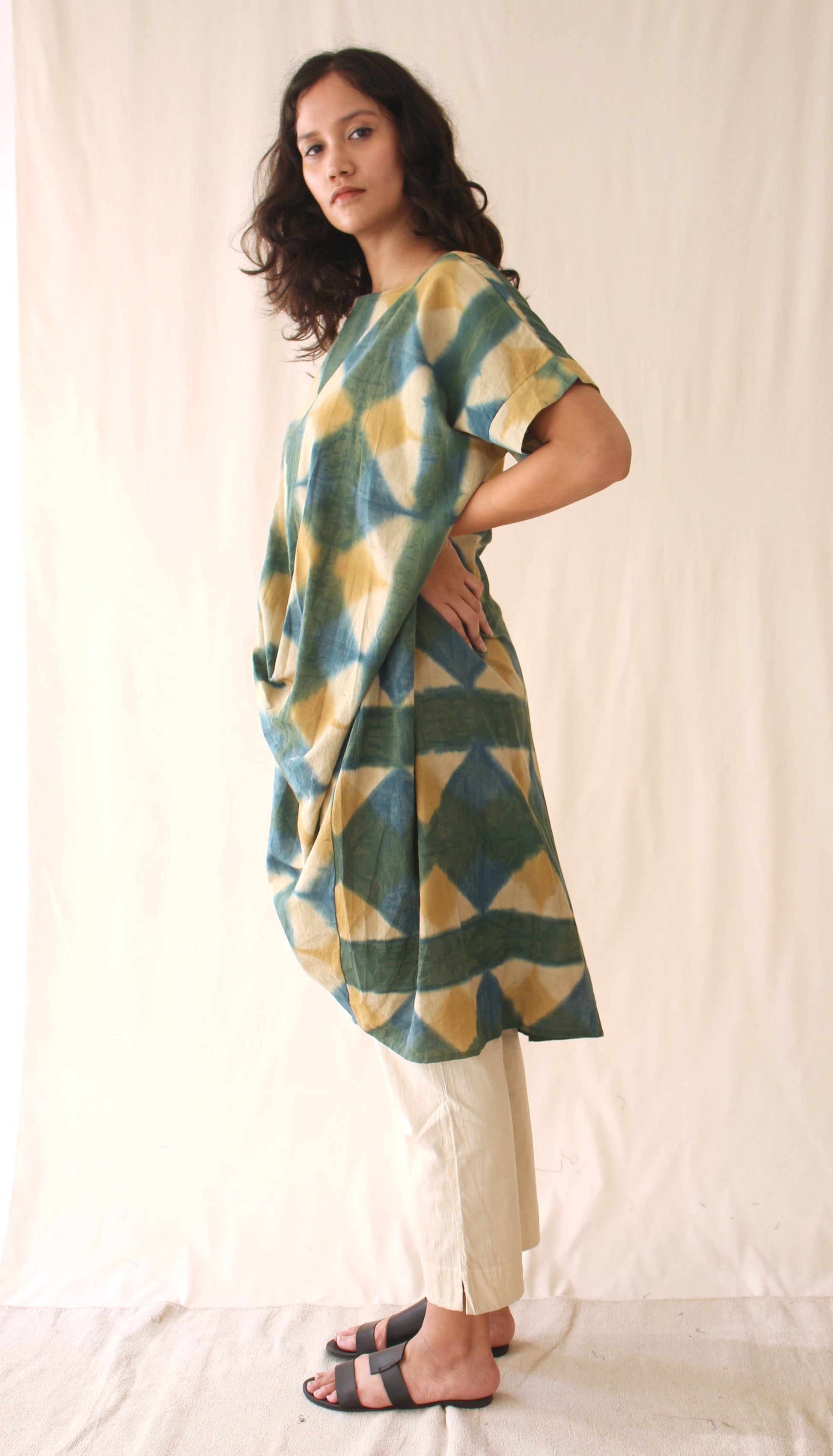 Green Ombre Complete Set by Chambray & Co. with Casual Wear, Co-ord Sets, Green, Hand Spun Cotton, Natural, Ombre & Dyes, Regular Fit, Travel, Travel Co-ords, Womenswear at Kamakhyaa for sustainable fashion