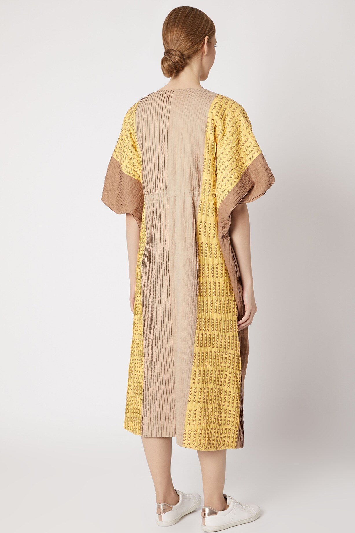 Yellow Embroidered Shrug by Chambray & Co. with Casual Wear, Cotton, Natural, Regular Fit, Shrugs, Solids, Womenswear, Yellow at Kamakhyaa for sustainable fashion