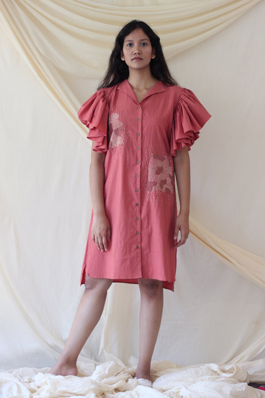 Pink Cotton Complete Set Casual Wear, Co-ord Sets, Cotton, Pink, Regular Fit, Solids Kamakhyaa