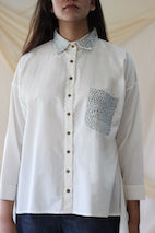 White Collared Shirt by Chambray & Co. with Casual Wear, Cotton, Natural, Regular Fit, Shirts, Solids, Tops, White, Womenswear at Kamakhyaa for sustainable fashion