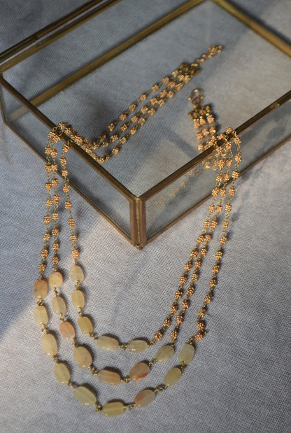 Carved citrine necklace Neck Pieces Necklaces House Of Heer Kamakhyaa