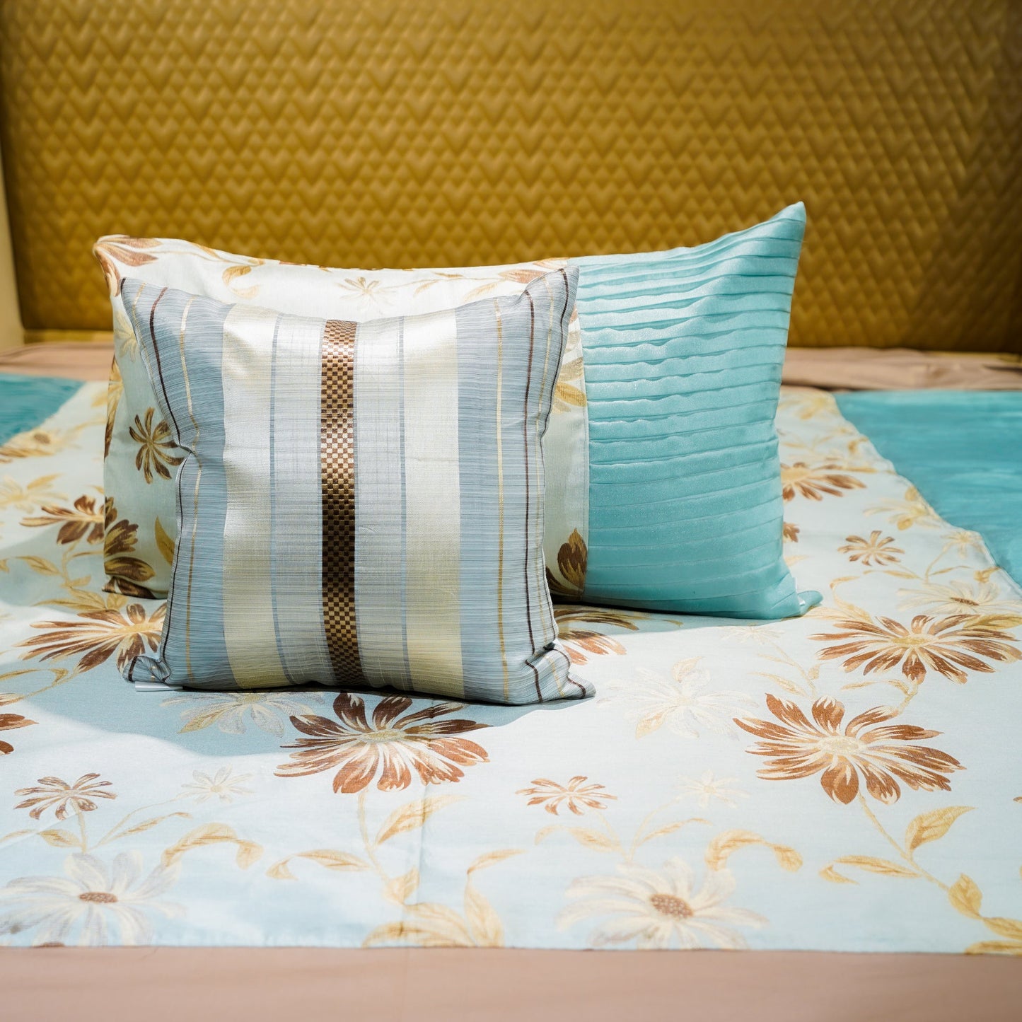 Petalscape Cushion cover by Aetherea with 100% Cotton, Baby Blue, Blue, Cushion, Cushion covers, Sheer, Upcycled at Kamakhyaa for sustainable fashion