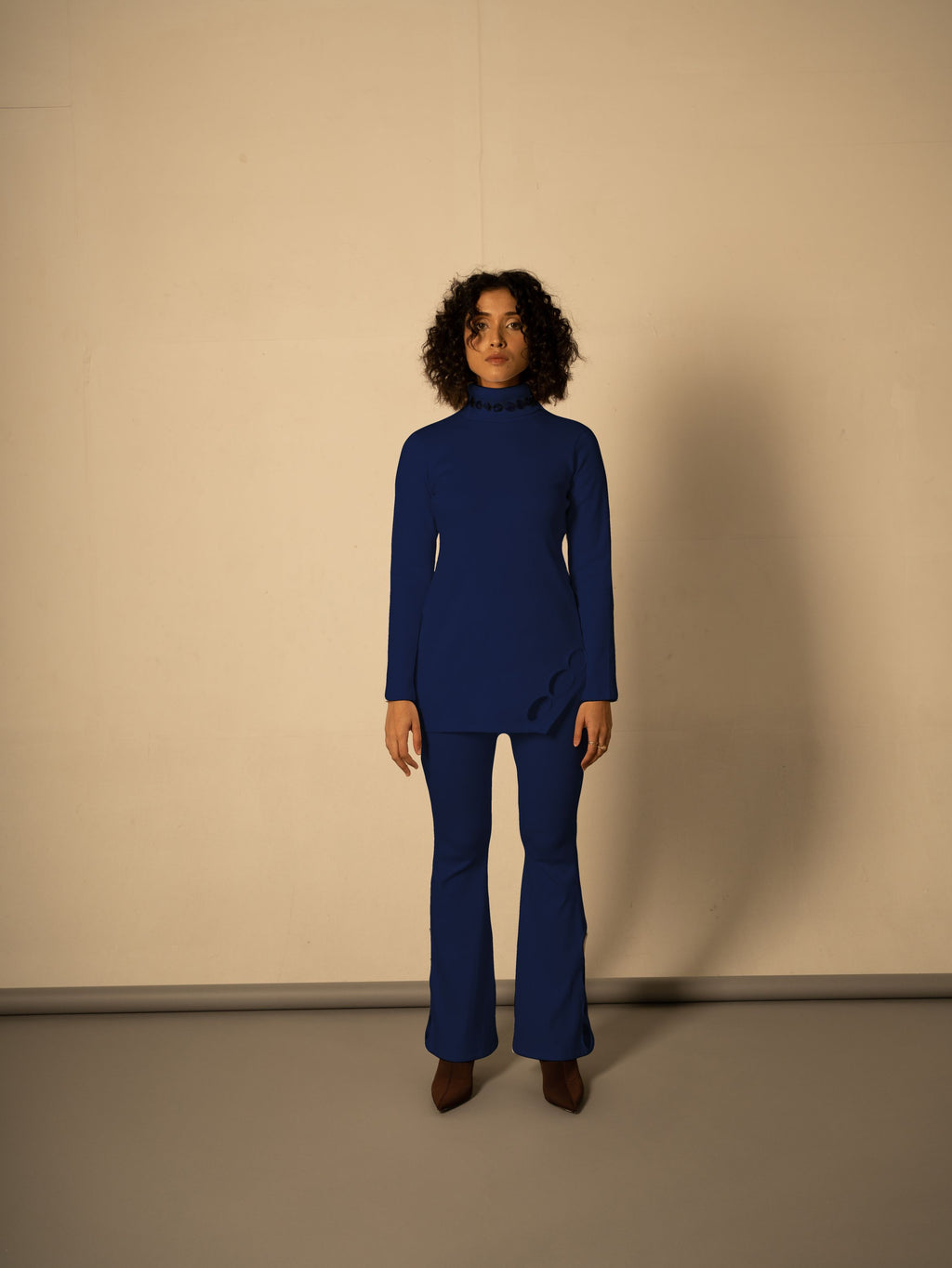 Blue Co-ord Set by Meko Studio with Blue, Casual Wear, Co-Ord Sets, Cotton, July Sale, July Sale 2023, Office, Office Wear Co-ords, Relaxed Fit, Solid Selfmade, Solids, Tranquil AW-22/23, Tranquil by Meko Studio, Womenswear at Kamakhyaa for sustainable fashion