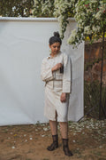 Front Slit Skirt by Lafaani with 100% pure cotton, Casual Wear, Kora, Organic, Regular Fit, Skirts, Solids, Sonder, Sonder by Lafaani, Undyed and Unbleached, Womenswear at Kamakhyaa for sustainable fashion