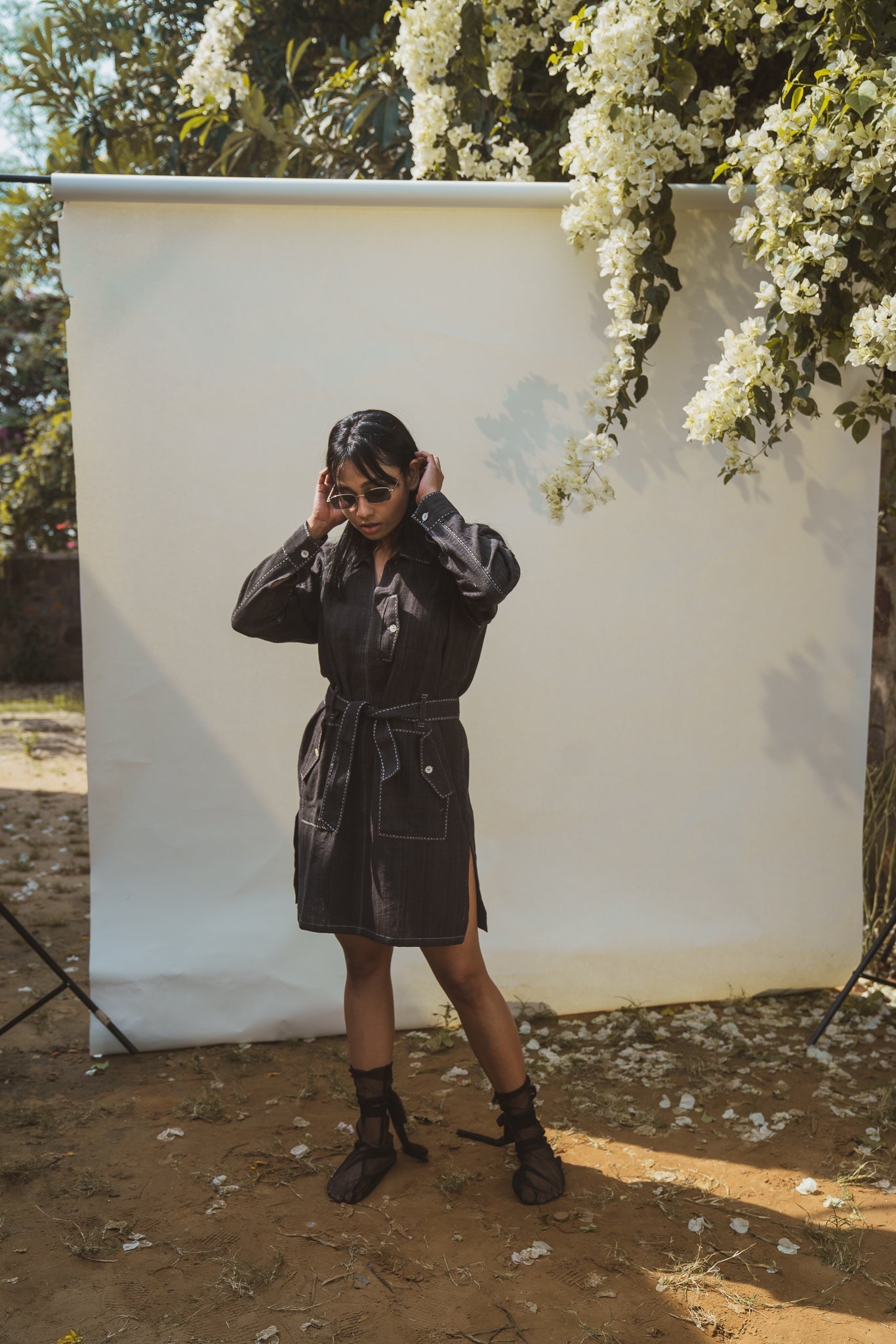 Bomber Dress by Lafaani with 100% pure cotton, Black, Casual Wear, Mini Dresses, Natural with azo free dyes, Organic, Regular Fit, Solids, Sonder, Sonder by Lafaani, Womenswear at Kamakhyaa for sustainable fashion