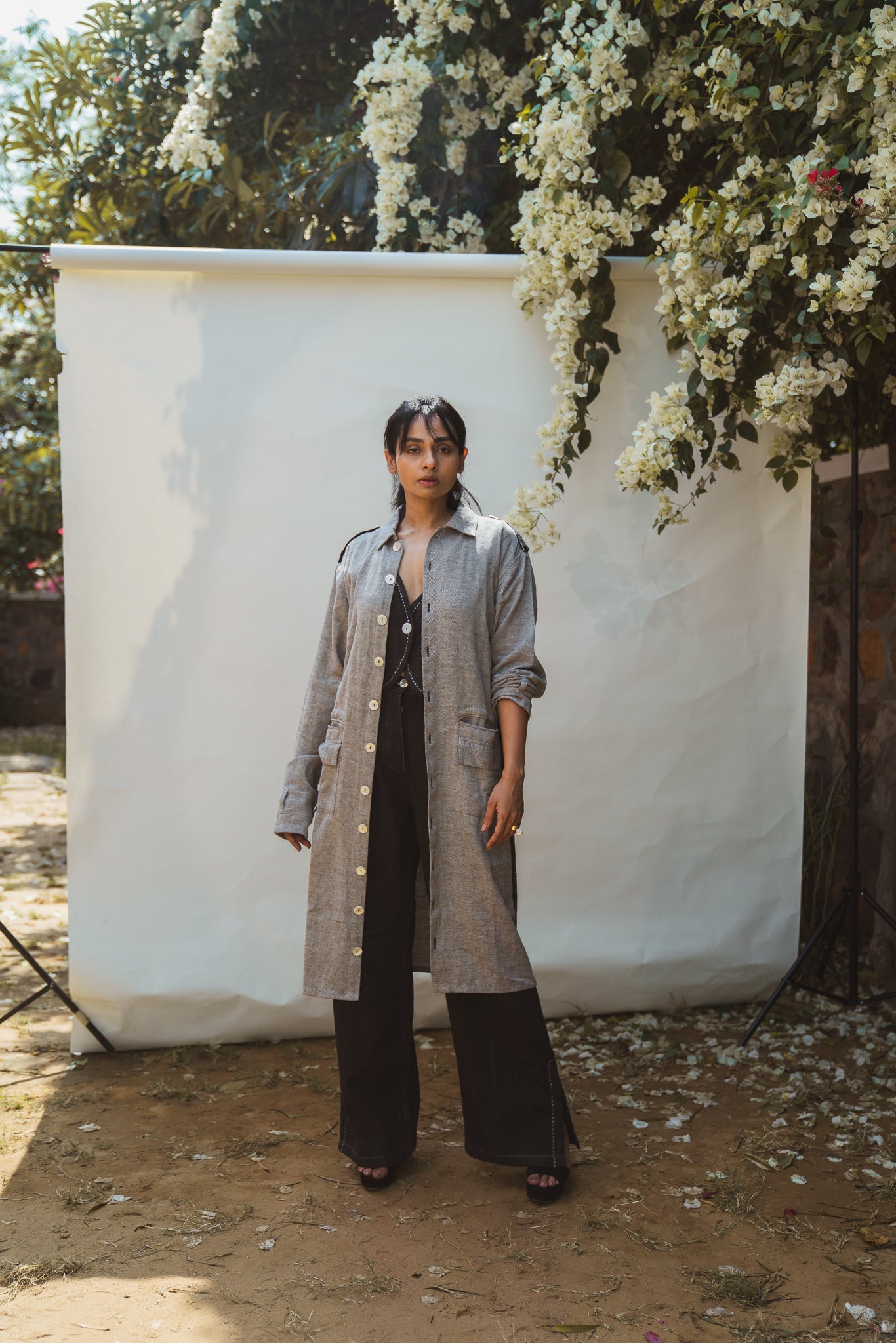 Unisex Trans-seasonal Overlay by Lafaani with 100% pure cotton, Black, Casual Wear, Grey, Menswear, Natural with azo free dyes, Overlays, Regular Fit, Solids, Sonder, Sonder by Lafaani, Unisex at Kamakhyaa for sustainable fashion