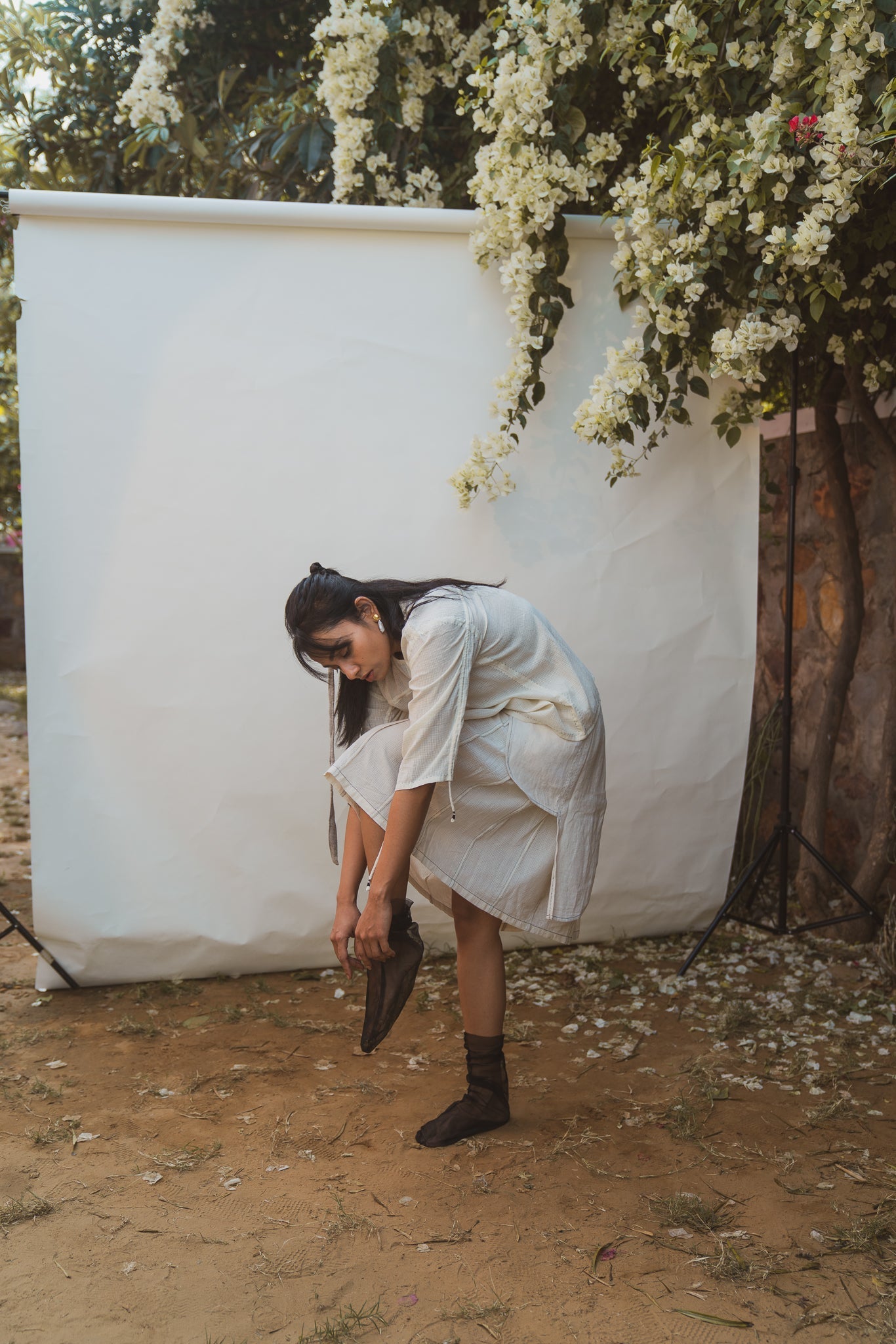 Layered Skirt by Lafaani with 100% pure cotton, Kora, Organic, Regular Fit, Relaxed Fit, Skirts, Solids, Sonder, Sonder by Lafaani, Undyed and Unbleached, Womenswear at Kamakhyaa for sustainable fashion