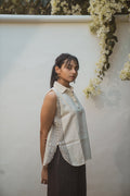 Halter Neck Blouse by Lafaani with 100% pure cotton, Casual Wear, Halter Neck Tops, Kora, Organic, Regular Fit, Solids, Sonder, Sonder by Lafaani, Undyed and Unbleached, Womenswear at Kamakhyaa for sustainable fashion