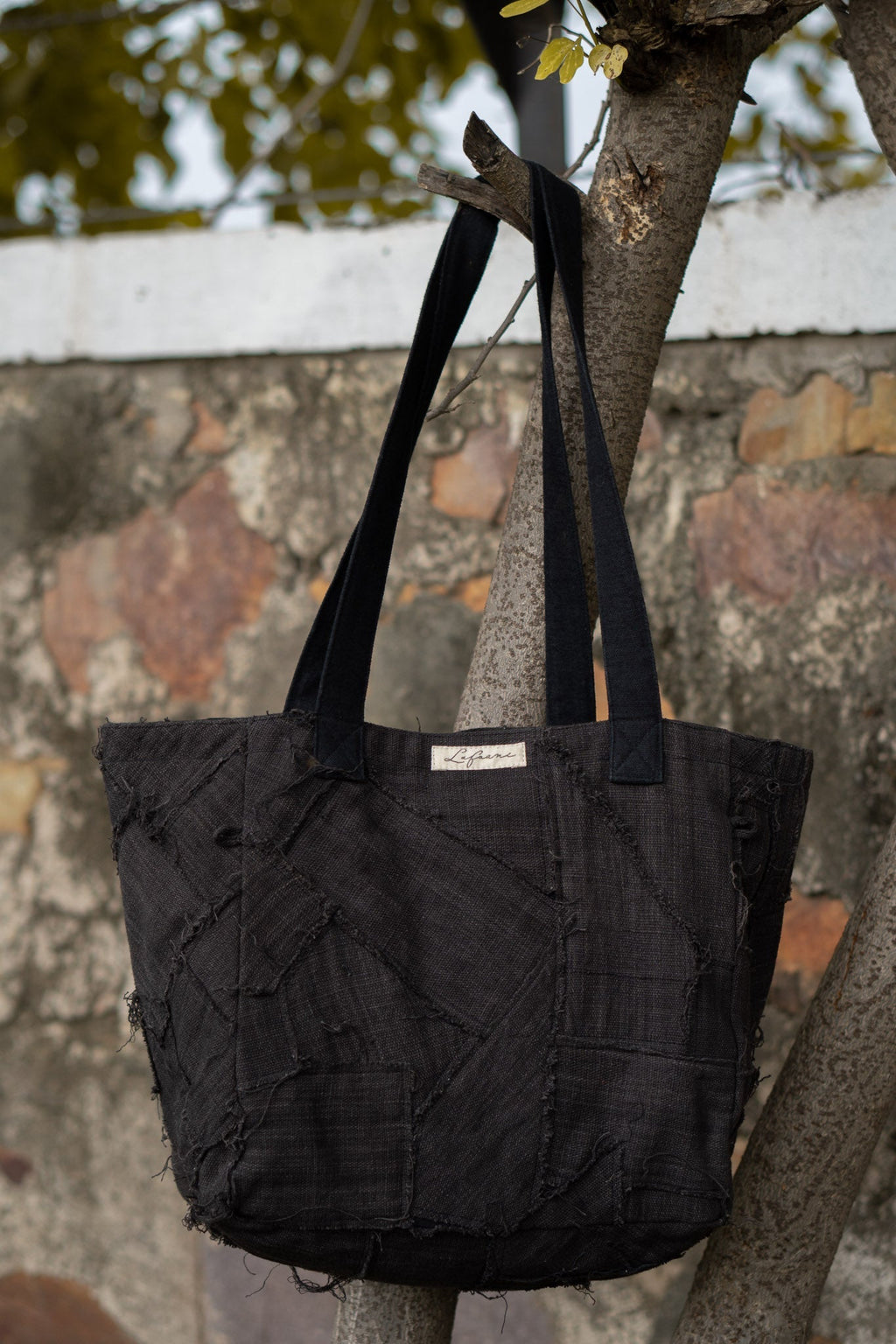 Carry-Some Tote Black by Lafaani with 100% pure cotton, Bags, Black, Casual Wear, Natural with azo free dyes, Organic, Regular Fit, Solids, Sonder, Sonder by Lafaani, Tote Bags at Kamakhyaa for sustainable fashion