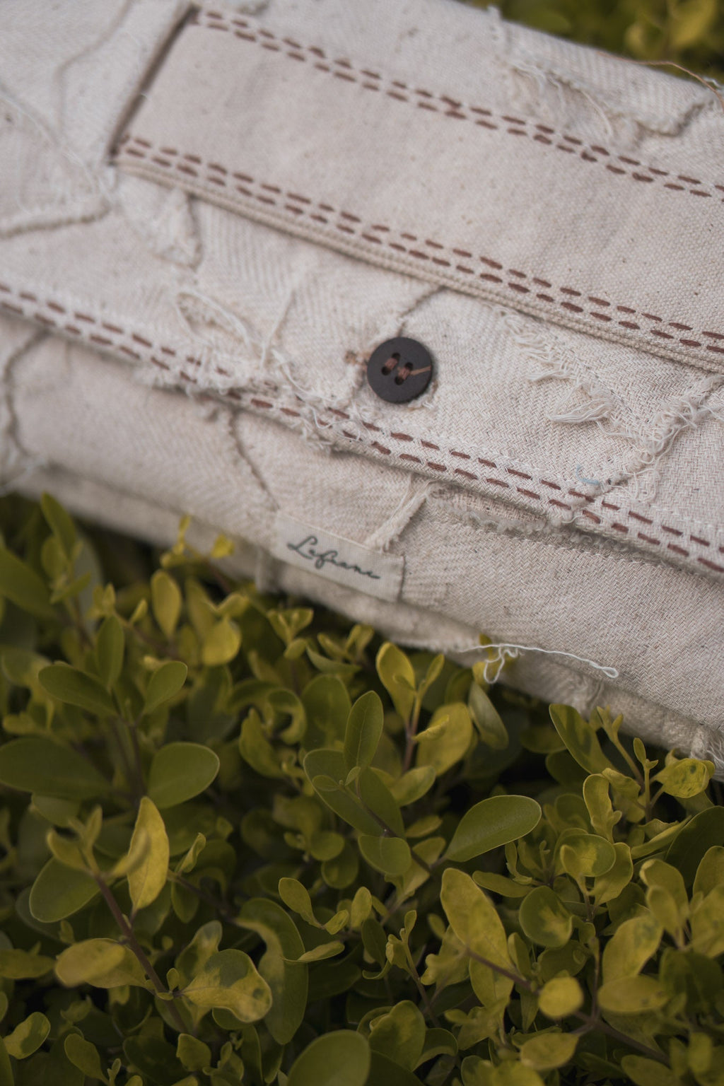 Upcycled Envelope Clutch by Lafaani with 100% pure cotton, Bags, Casual Wear, Clutch, Kora, Materiality, Memoirs of Materiality by lafaani, Organic, Regular Fit, Solids, Undyed and Unbleached, Upcycled at Kamakhyaa for sustainable fashion