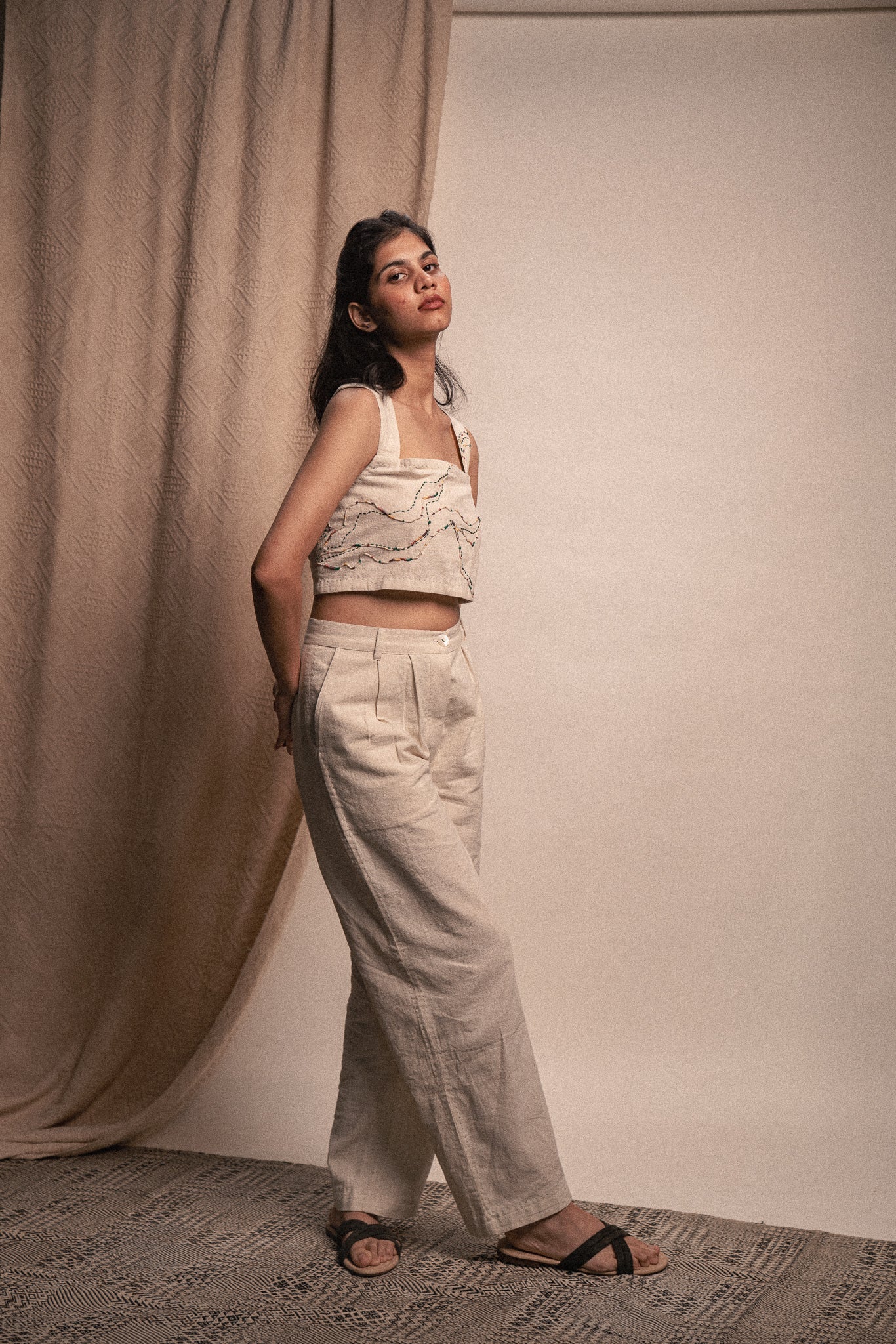 Kora Reversible Blouse by Lafaani with 100% pure cotton, Blouses, Casual Wear, Kora, Natural with azo free dyes, Organic, Regular Fit, Reversible, Rewind, Rewind by Lafaani, Solids, Womenswear at Kamakhyaa for sustainable fashion