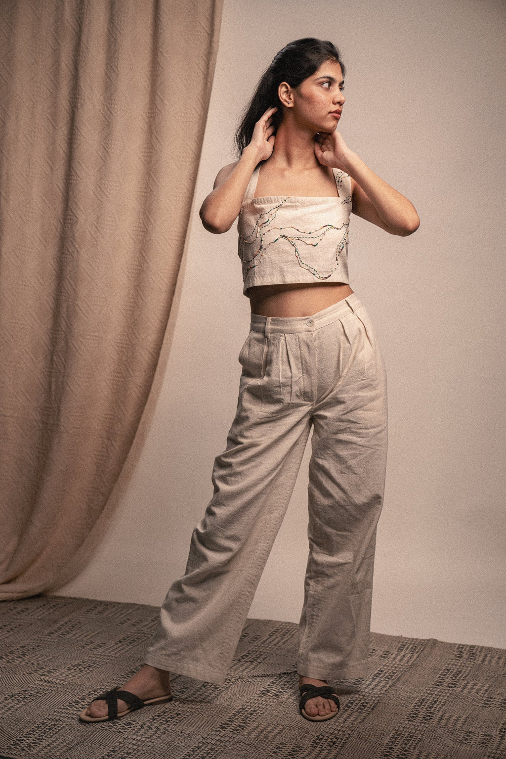 Kora Reversible Blouse by Lafaani with 100% pure cotton, Blouses, Casual Wear, Kora, Natural with azo free dyes, Organic, Regular Fit, Reversible, Rewind, Rewind by Lafaani, Solids, Womenswear at Kamakhyaa for sustainable fashion