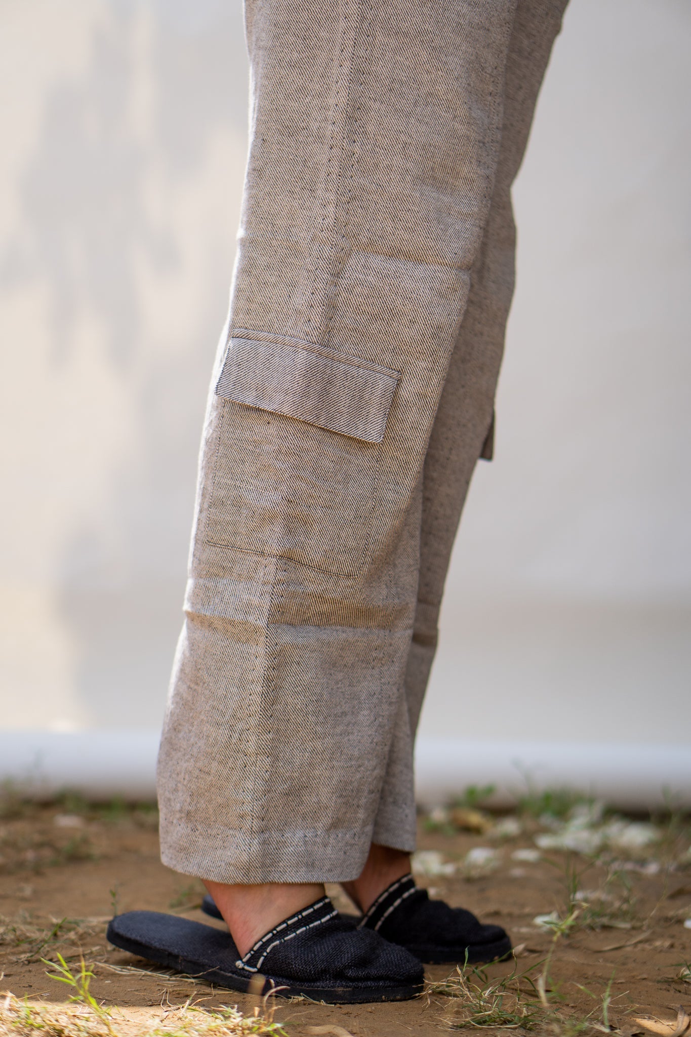 Patch Pocket Pants by Lafaani with 100% pure cotton, Black, Casual Wear, Natural with azo free dyes, Organic, Pants, Regular Fit, Solids, Sonder, Sonder by Lafaani, Womenswear at Kamakhyaa for sustainable fashion