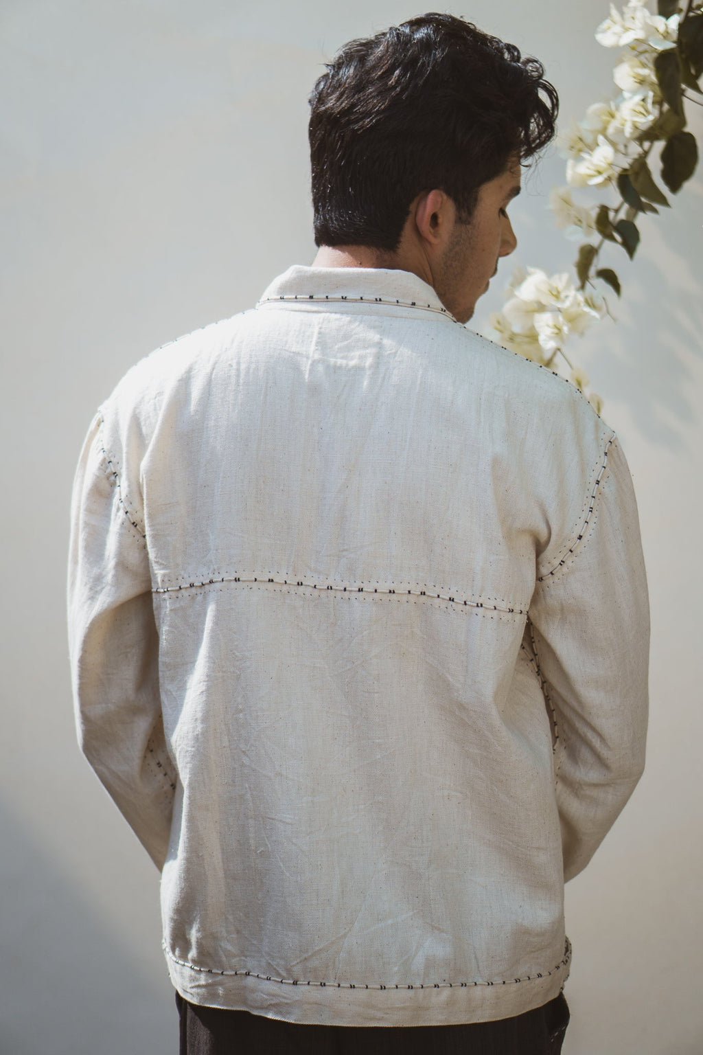 Unisex Kora Bomber by Lafaani with 100% pure cotton, Casual Wear, Jackets, Kora, Menswear, Organic, Regular Fit, Solids, Sonder, Sonder by Lafaani, Undyed and Unbleached, Unisex at Kamakhyaa for sustainable fashion