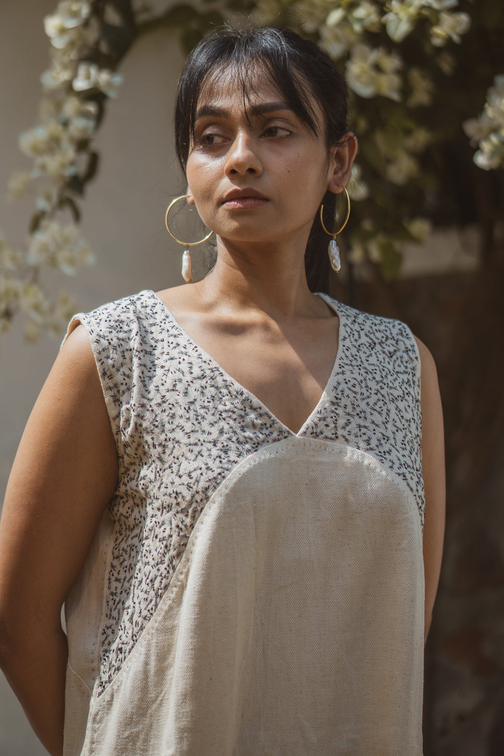 Kora Midi Dress by Lafaani with 100% pure cotton, Casual Wear, Kora, Midi Dresses, Natural with azo free dyes, Organic, Regular Fit, Solids, Sonder, Sonder by Lafaani, Womenswear at Kamakhyaa for sustainable fashion