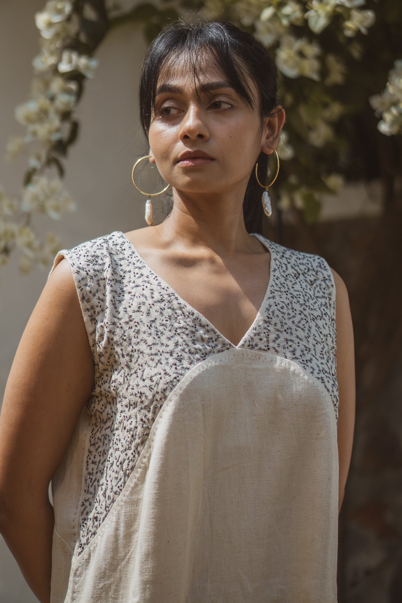 Kora Midi Dress by Lafaani with 100% pure cotton, Casual Wear, Kora, Midi Dresses, Natural with azo free dyes, Organic, Regular Fit, Solids, Sonder, Sonder by Lafaani, Womenswear at Kamakhyaa for sustainable fashion