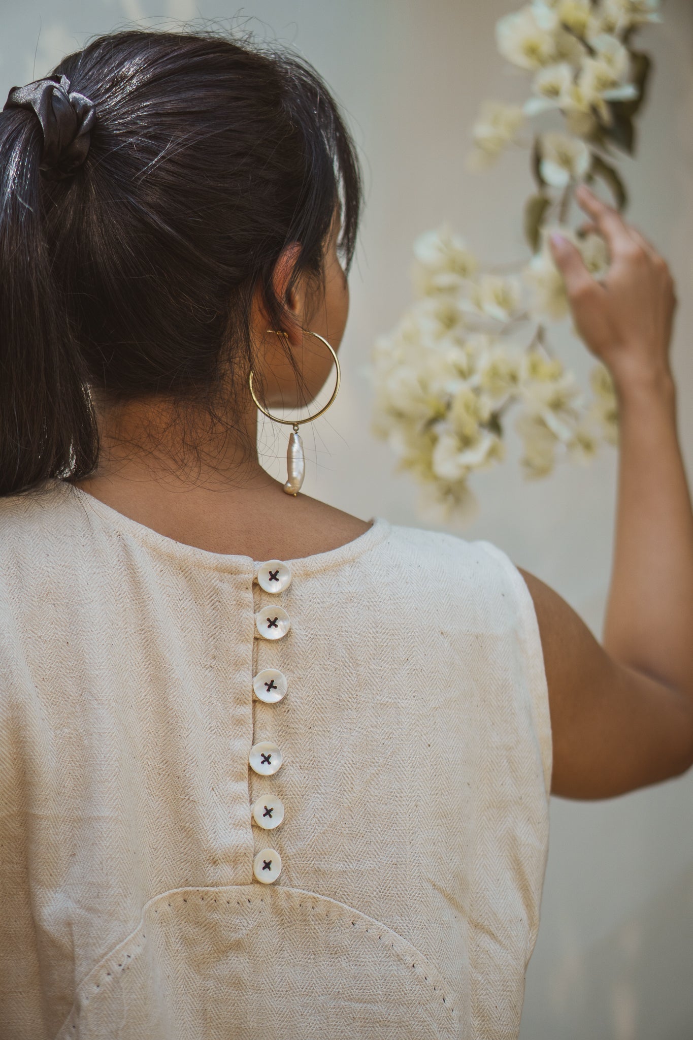 Kora Midi Dress by Lafaani with 100% pure cotton, Casual Wear, Kora, Midi Dresses, Natural with azo free dyes, Organic, Regular Fit, Solids, Sonder, Sonder by Lafaani, Womenswear at Kamakhyaa for sustainable fashion