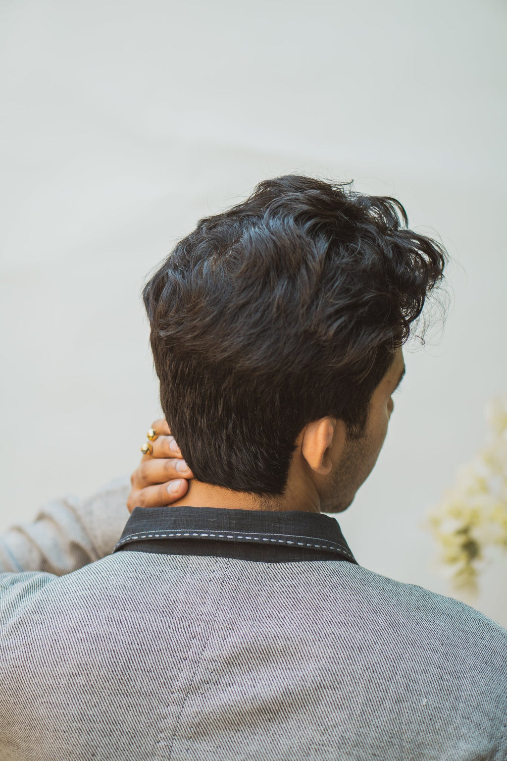 Melange Shirt by Lafaani with 100% pure cotton, Black, Casual Wear, Grey, Menswear, Natural with azo free dyes, Organic, Regular Fit, Shirts, Solids, Sonder, Sonder by Lafaani at Kamakhyaa for sustainable fashion