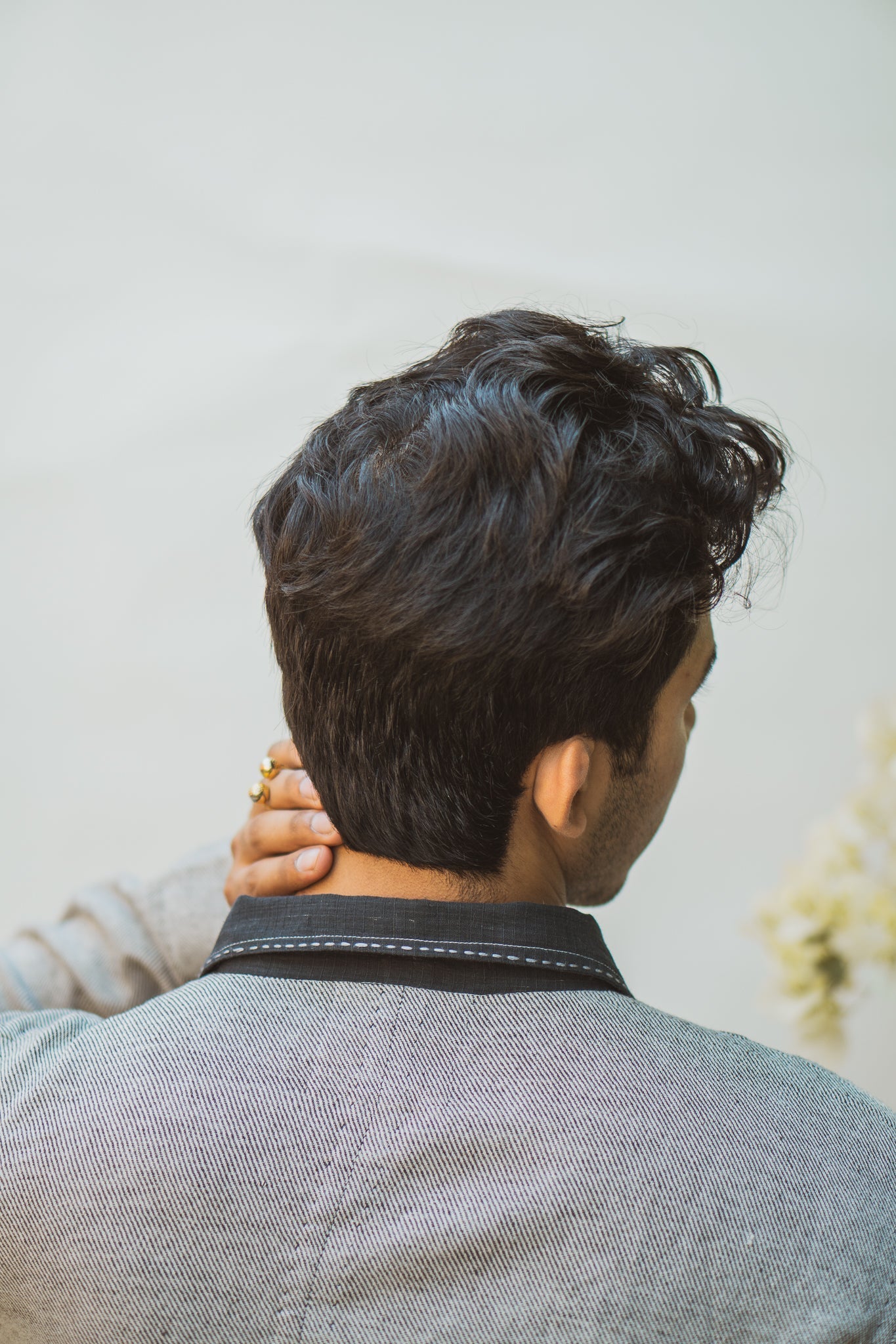 Melange Shirt by Lafaani with 100% pure cotton, Black, Casual Wear, Grey, Menswear, Natural with azo free dyes, Organic, Regular Fit, Shirts, Solids, Sonder, Sonder by Lafaani at Kamakhyaa for sustainable fashion