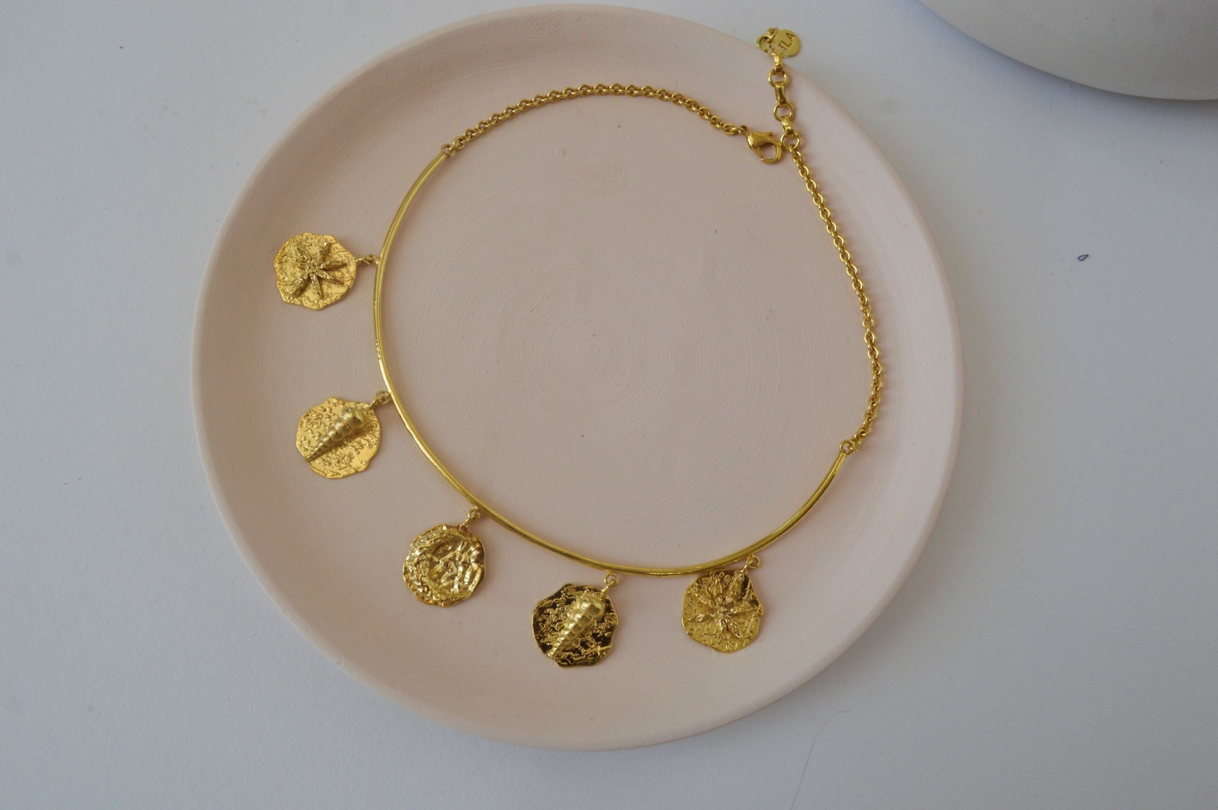 Gold Brass Galaxy Choker by The Loom Art with Brass, Choker, Cosmic Dream by The Loom Art, Fashion Jewellery, For Daughter, Free Size, Gold, Gold Plated, jewelry, Natural at Kamakhyaa for sustainable fashion