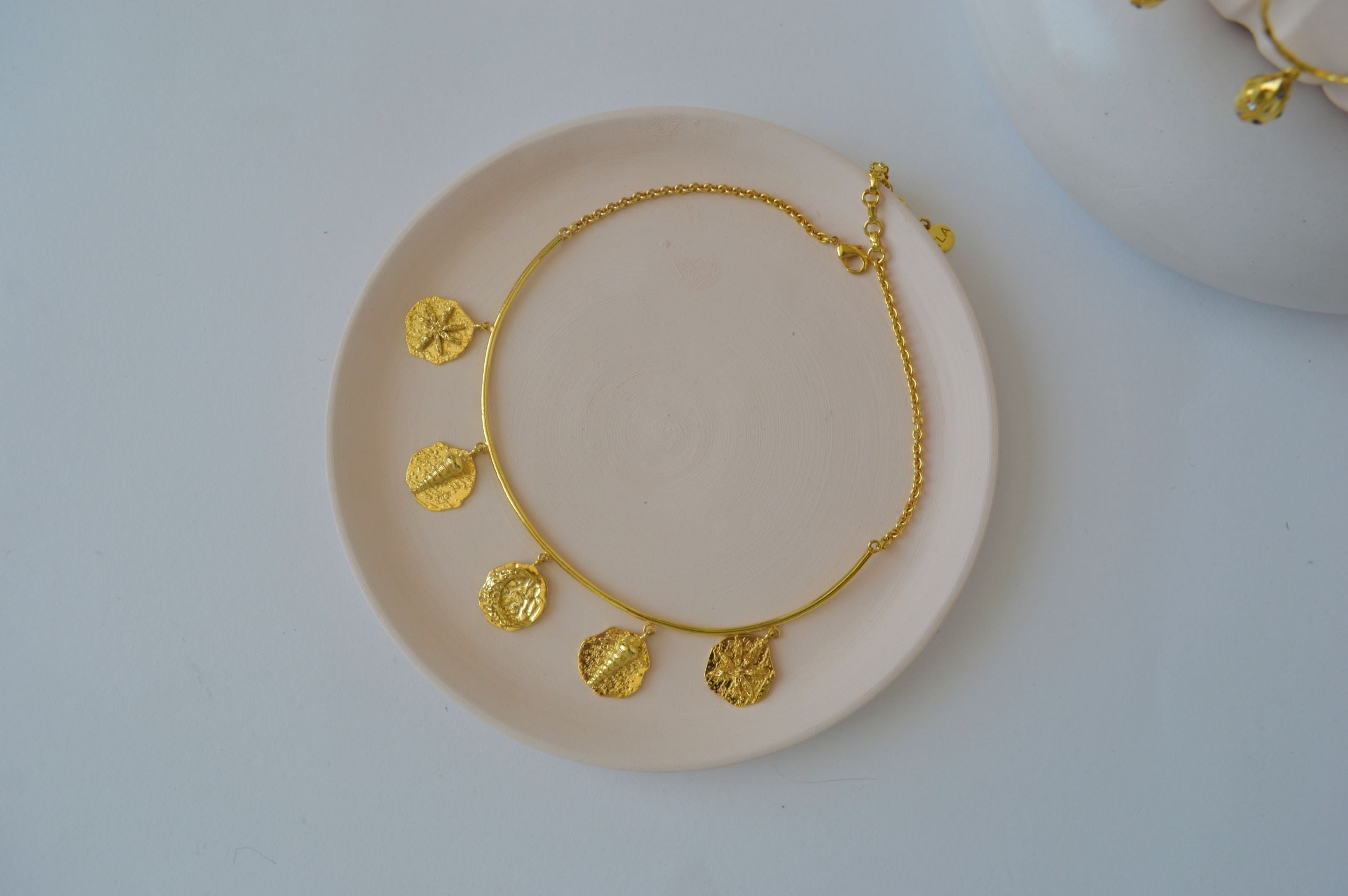 Gold Brass Galaxy Choker by The Loom Art with Brass, Choker, Cosmic Dream by The Loom Art, Fashion Jewellery, For Daughter, Free Size, Gold, Gold Plated, jewelry, Natural at Kamakhyaa for sustainable fashion