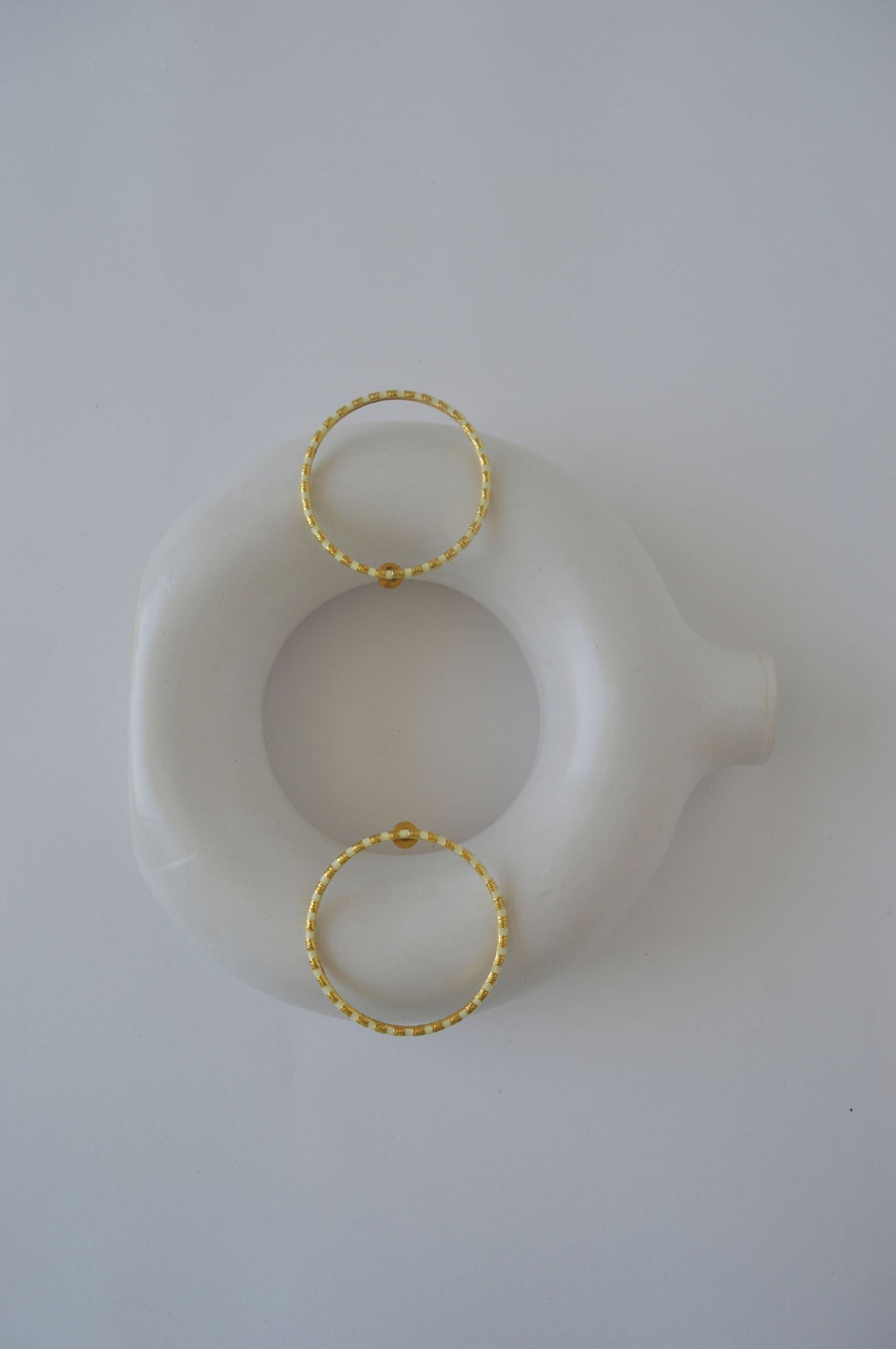 Gold Brass Golden Galaxy Hoops by The Loom Art with Brass, Cosmic Dream by The Loom Art, Fashion Jewellery, Free Size, Gold, Gold Plated, Hoops, jewelry, Natural at Kamakhyaa for sustainable fashion