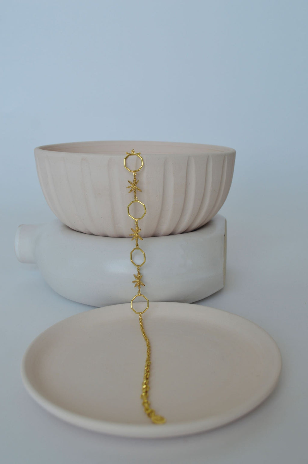 Gold Brass Linked Cinnamon Choker by The Loom Art with Brass, Choker, Cosmic Dream by The Loom Art, Fashion Jewellery, Free Size, Gold, Gold Plated, jewelry, Natural at Kamakhyaa for sustainable fashion