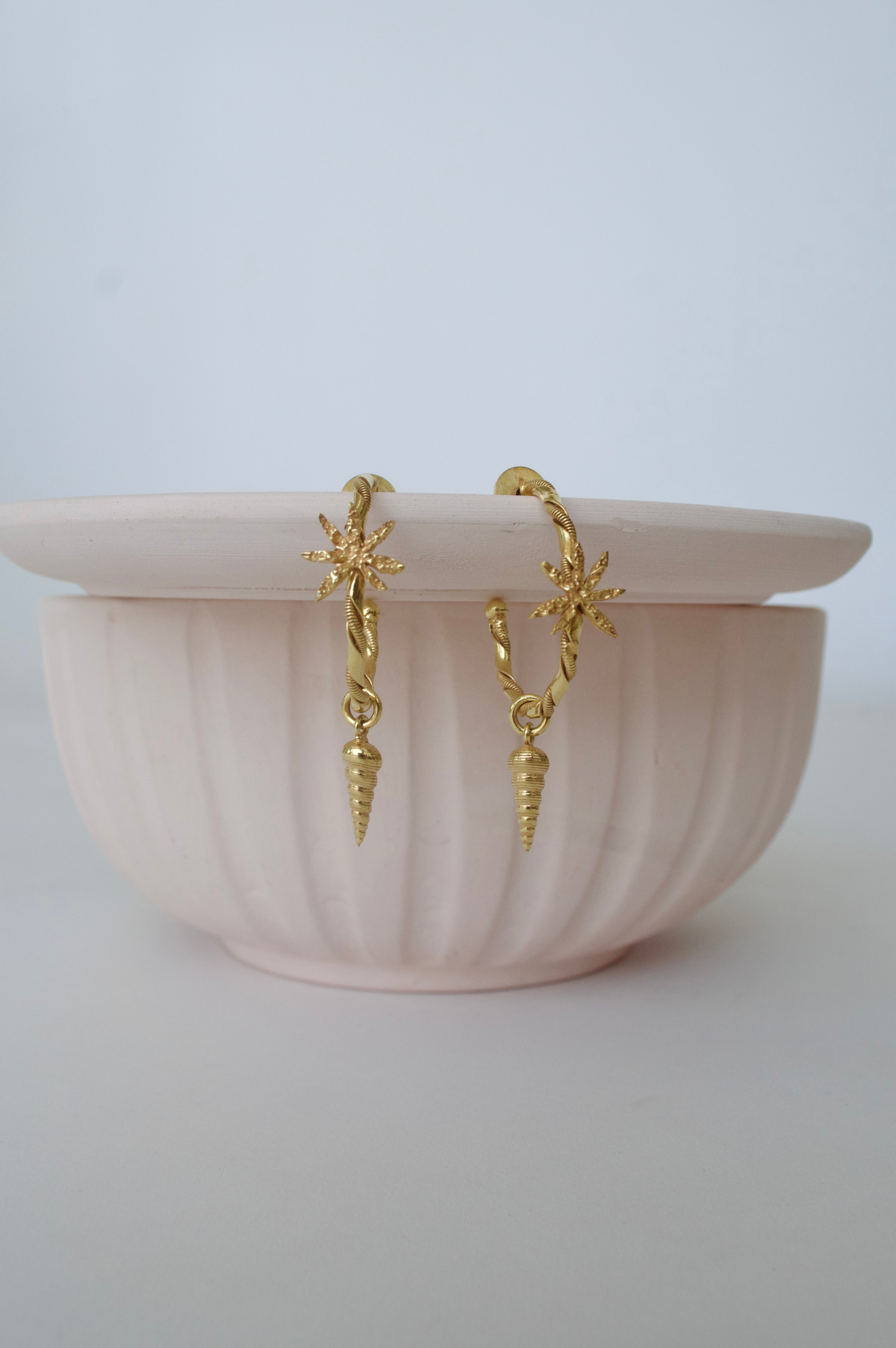 Gold Brass Hoop by The Loom Art with Brass, Cosmic Dream by The Loom Art, Fashion Jewellery, Free Size, Gold, Gold Plated, Hoops, jewelry, Less than $50, Natural at Kamakhyaa for sustainable fashion