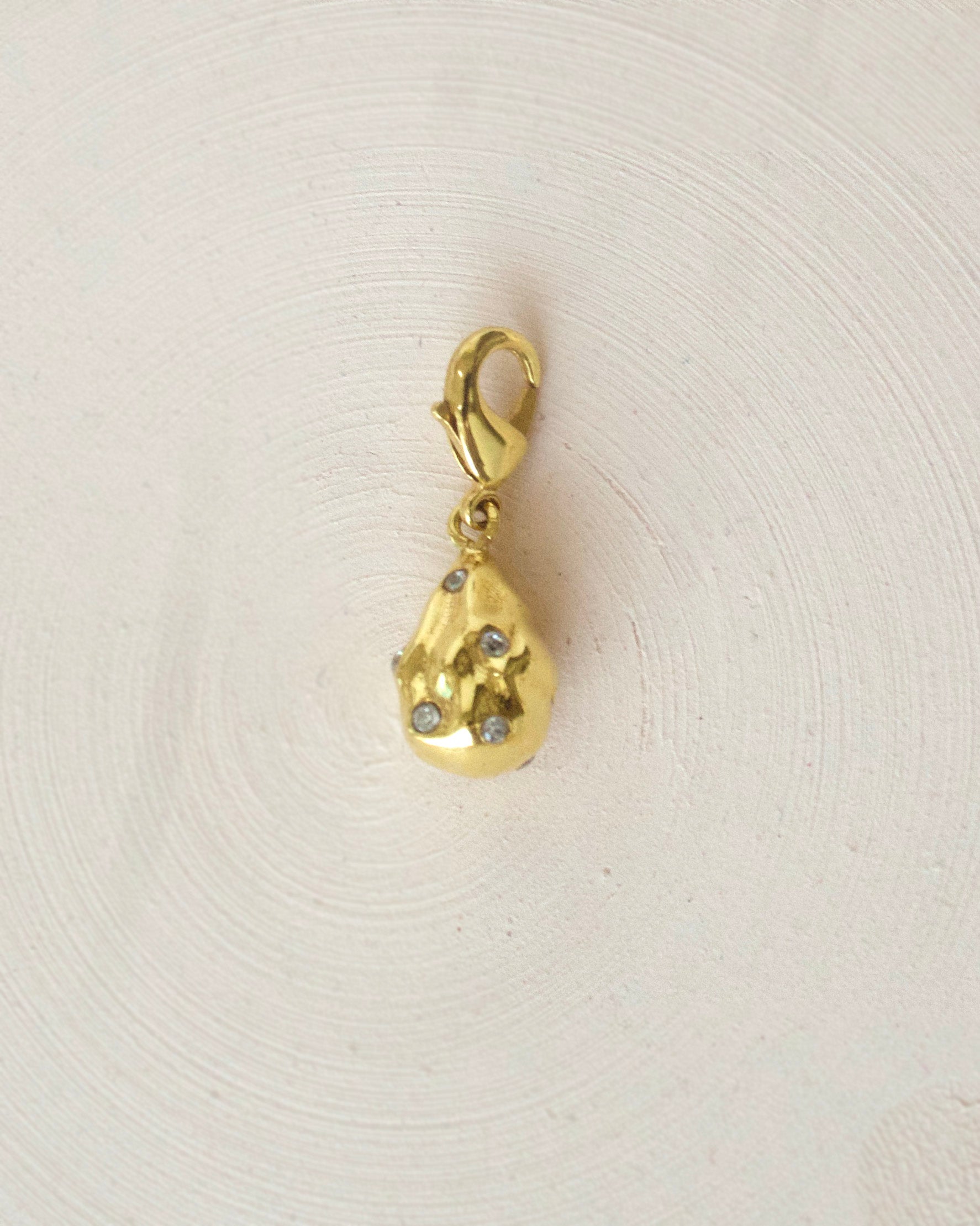 Gold Brass Studed Pearl Charm Pendants/Charm by The Loom Art with Brass, Cosmic Dream by The Loom Art, Fashion Jewellery, Free Size, Gold, Gold Plated, jewelry, Less than $50, Natural, Pendants, Products less than $25 at Kamakhyaa for sustainable fashion