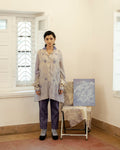 Ice Blink Shirt by The Loom Art with Casual Wear, Embroidered, Handwoven Cotton Silk, July Sale, July Sale 2023, Lucid Dreams by The Loom Art, Luicid Dream, Organic, Purple, Relaxed Fit, Shirts, Womenswear at Kamakhyaa for sustainable fashion