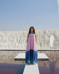 Pink Silk Midi Dress by The Loom Art with Aurora by The Loom Art, Casual Wear, Chanderi Silk, July Sale, July Sale 2023, Loose Fit, Midi Dresses, Ombre & Dyes, Organic, Pink, Sleeveless Dresses, Womenswear at Kamakhyaa for sustainable fashion