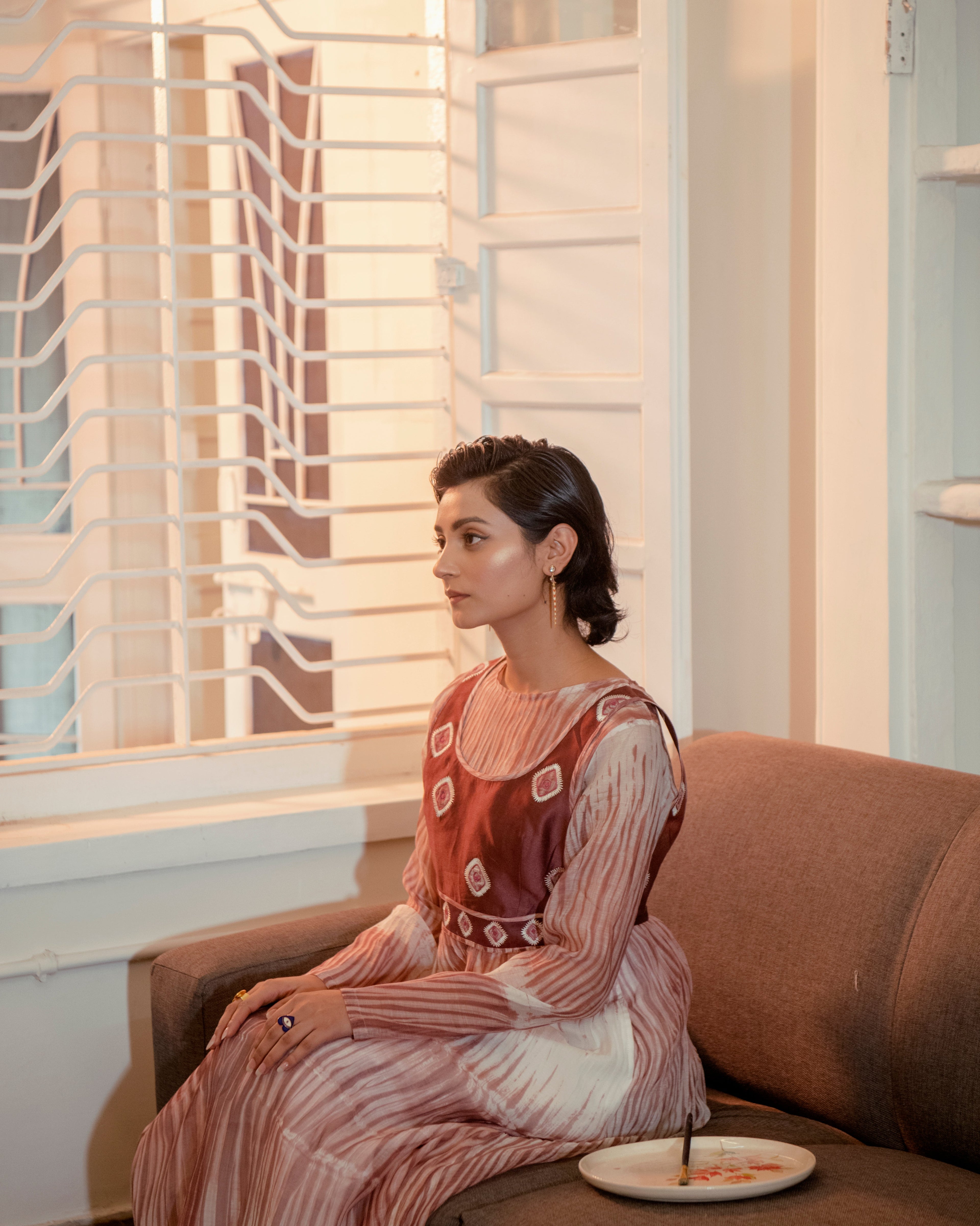 Roseate Bliss by The Loom Art with Casual Wear, Handwoven Chanderi Silk, July Sale, July Sale 2023, Lucid Dreams by The Loom Art, Luicid Dream, Maxi Dresses, Organic, Pink, Solids, Womenswear at Kamakhyaa for sustainable fashion