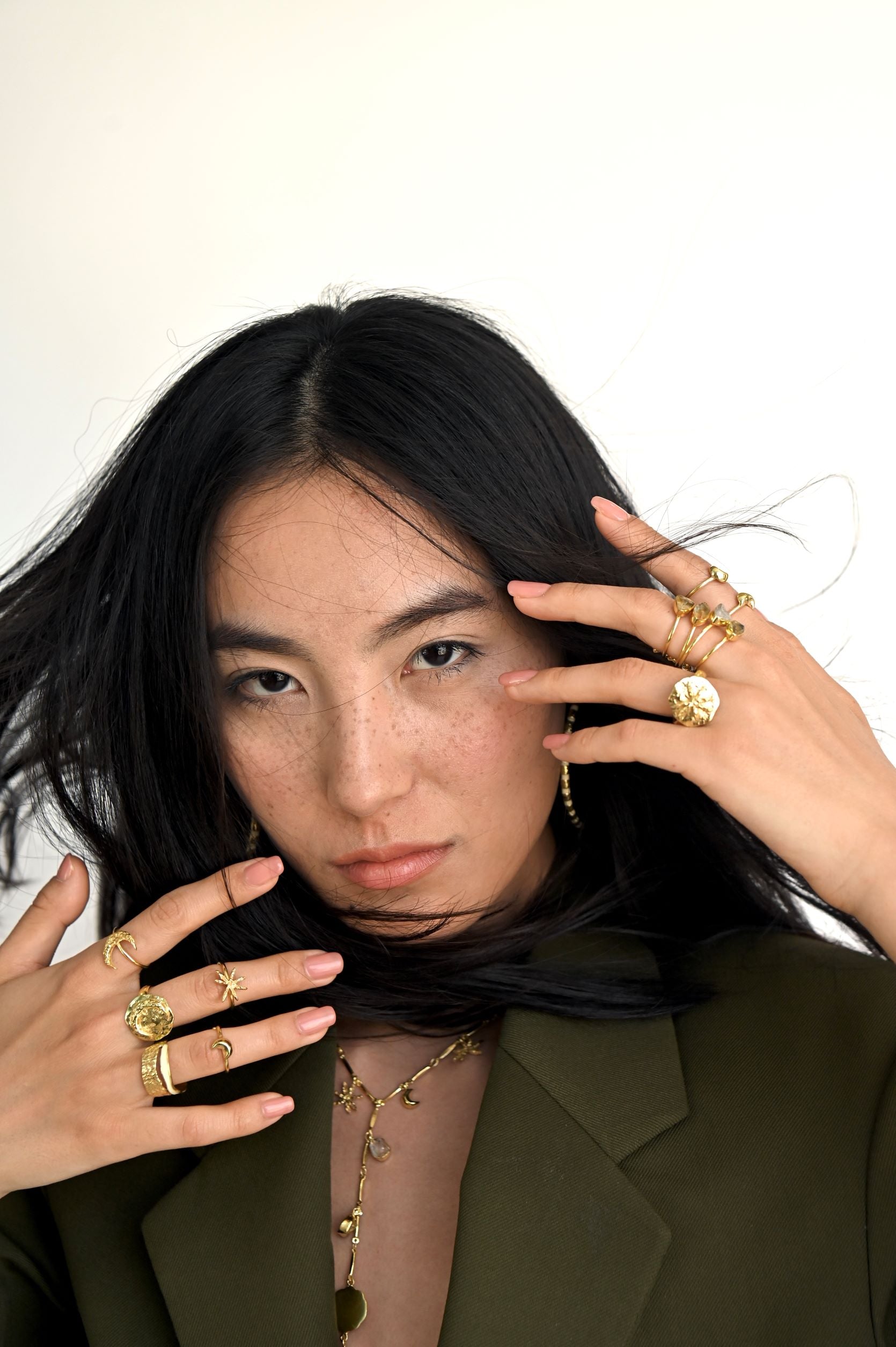 Gold Brass Cinnamon Statement Ring by The Loom Art with Brass, Cosmic Dream by The Loom Art, Fashion Jewellery, Free Size, Gold, Gold Plated, jewelry, Less than $50, Natural, Rings, Textured at Kamakhyaa for sustainable fashion