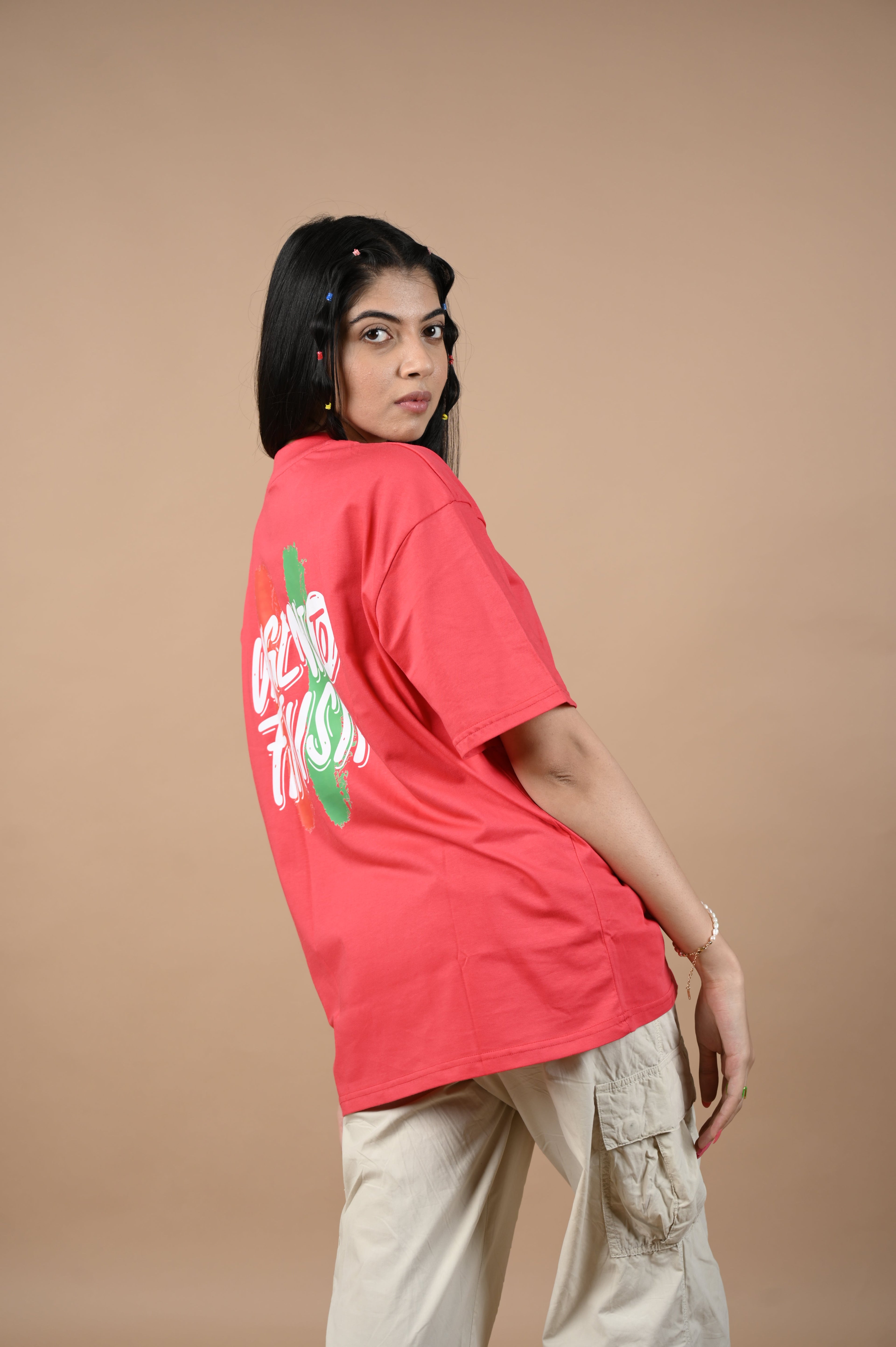 It's Urgent 100% Cotton Oversized Red T-shirt by Unfussy with 100% cotton, Casual Wear, Organic, Oversized Fit, Printed, Red, T-Shirts, Unfussy, Unisex, Womenswear at Kamakhyaa for sustainable fashion