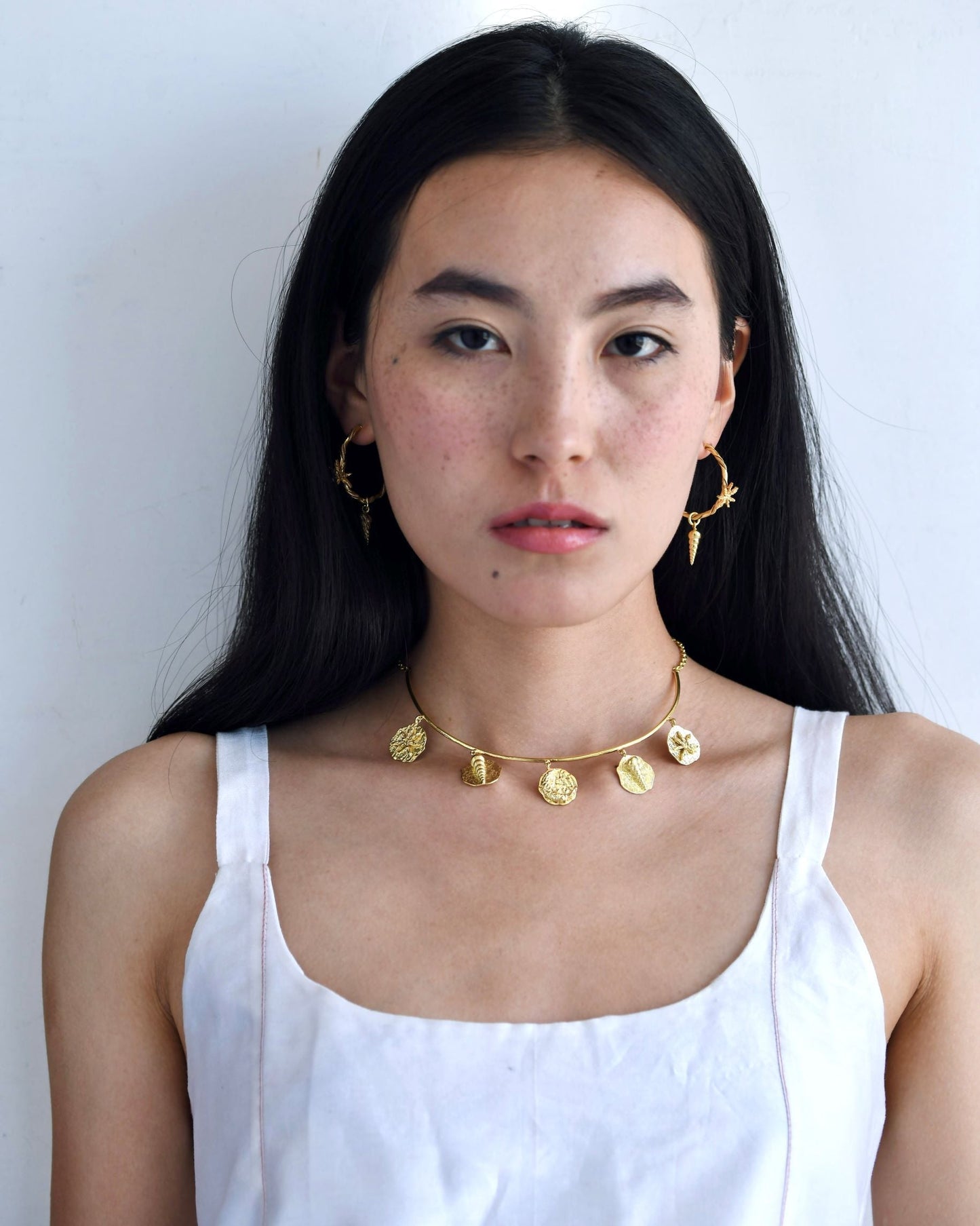 Gold Brass Hoop by The Loom Art with Brass, Cosmic Dream by The Loom Art, Fashion Jewellery, Free Size, Gold, Gold Plated, Hoops, jewelry, Less than $50, Natural at Kamakhyaa for sustainable fashion