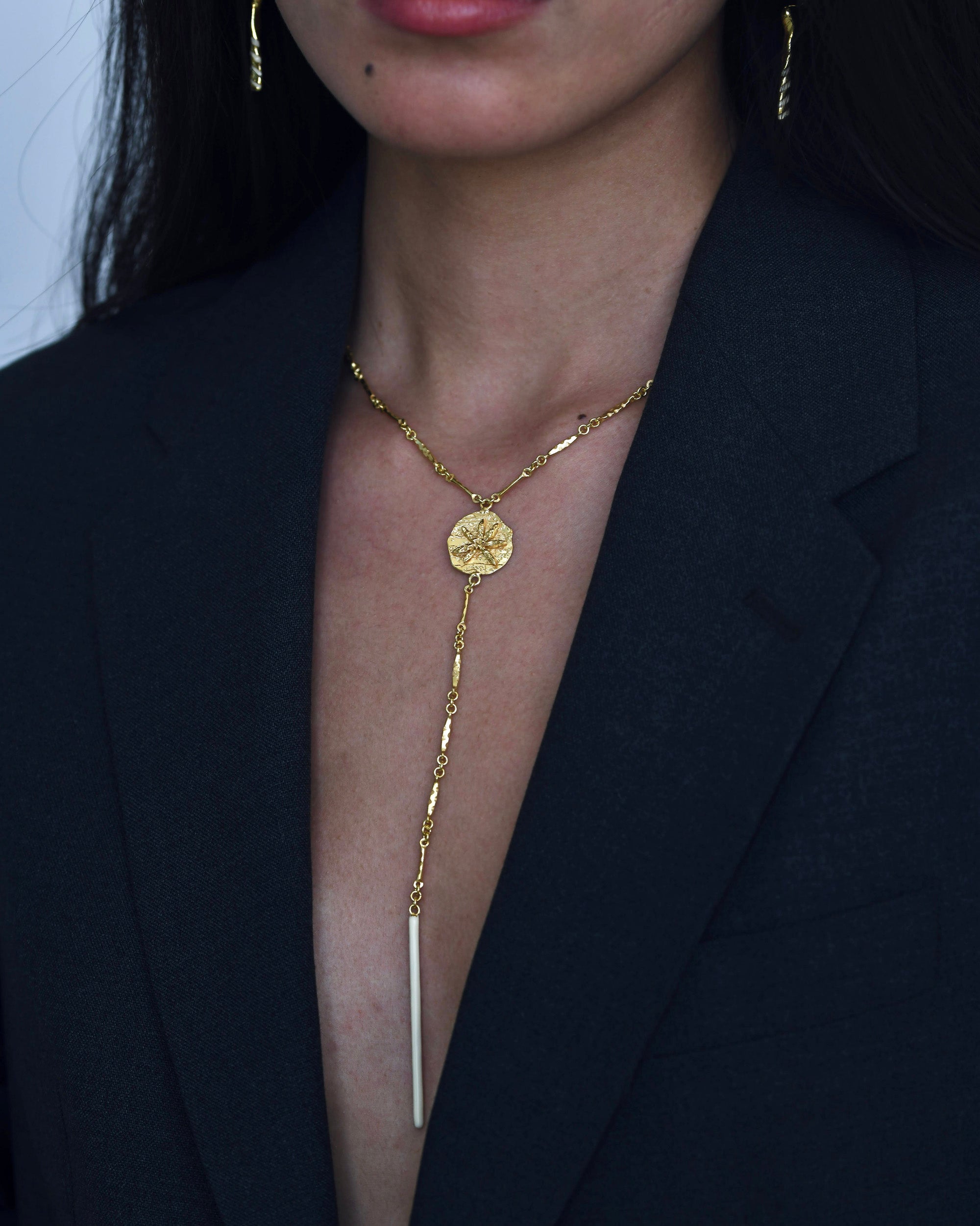 Gold Brass Milky Star Necklaces by The Loom Art with Brass, Cosmic Dream by The Loom Art, Fashion Jewellery, Free Size, Gold, Gold Plated, jewelry, Natural, Necklaces at Kamakhyaa for sustainable fashion