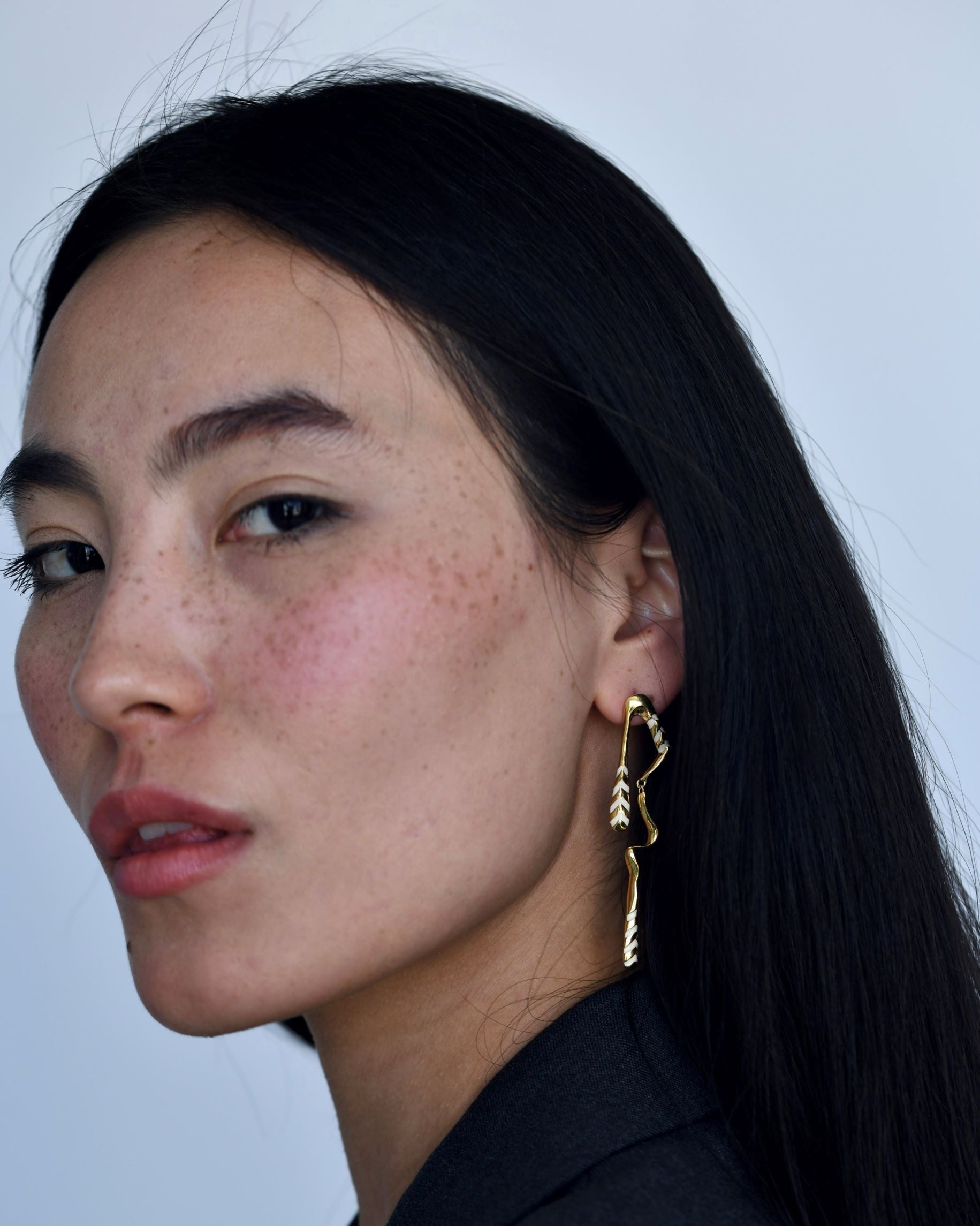 Gold Brass Mystic Drop Long Earrings by The Loom Art with Brass, Cosmic Dream by The Loom Art, Fashion Jewellery, For Daughter, Free Size, Gold, Gold Plated, jewelry, Long Earrings, Natural at Kamakhyaa for sustainable fashion