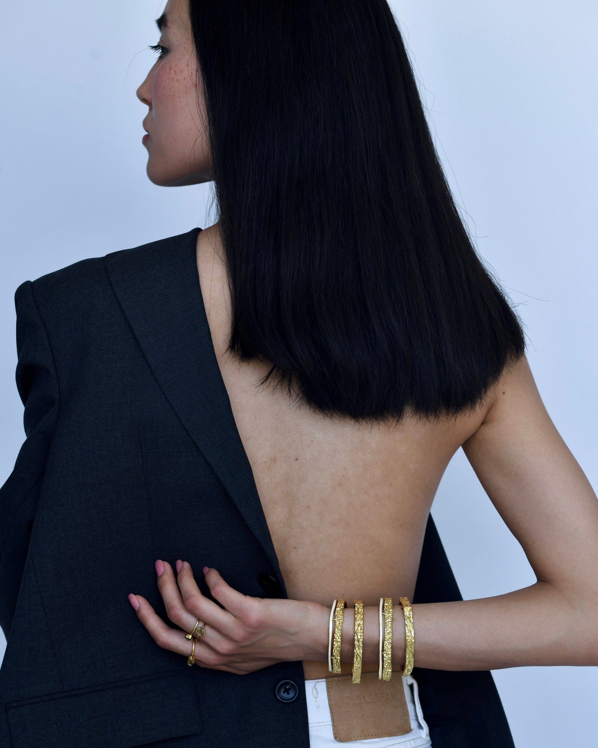 Gold Brass Textured Hexagonal Bracelet by The Loom Art with Add Ons, Bracelets, Brass, Cosmic Dream by The Loom Art, Fashion Jewellery, Free Size, Gold, Gold Plated, jewelry, Natural, Textured at Kamakhyaa for sustainable fashion