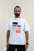 Under Control 100% Cotton Oversized White T-shirt by Unfussy with 100% cotton, Casual Wear, Organic, Oversized Fit, Printed, T-Shirts, Unfussy, Unisex, White, Womenswear at Kamakhyaa for sustainable fashion