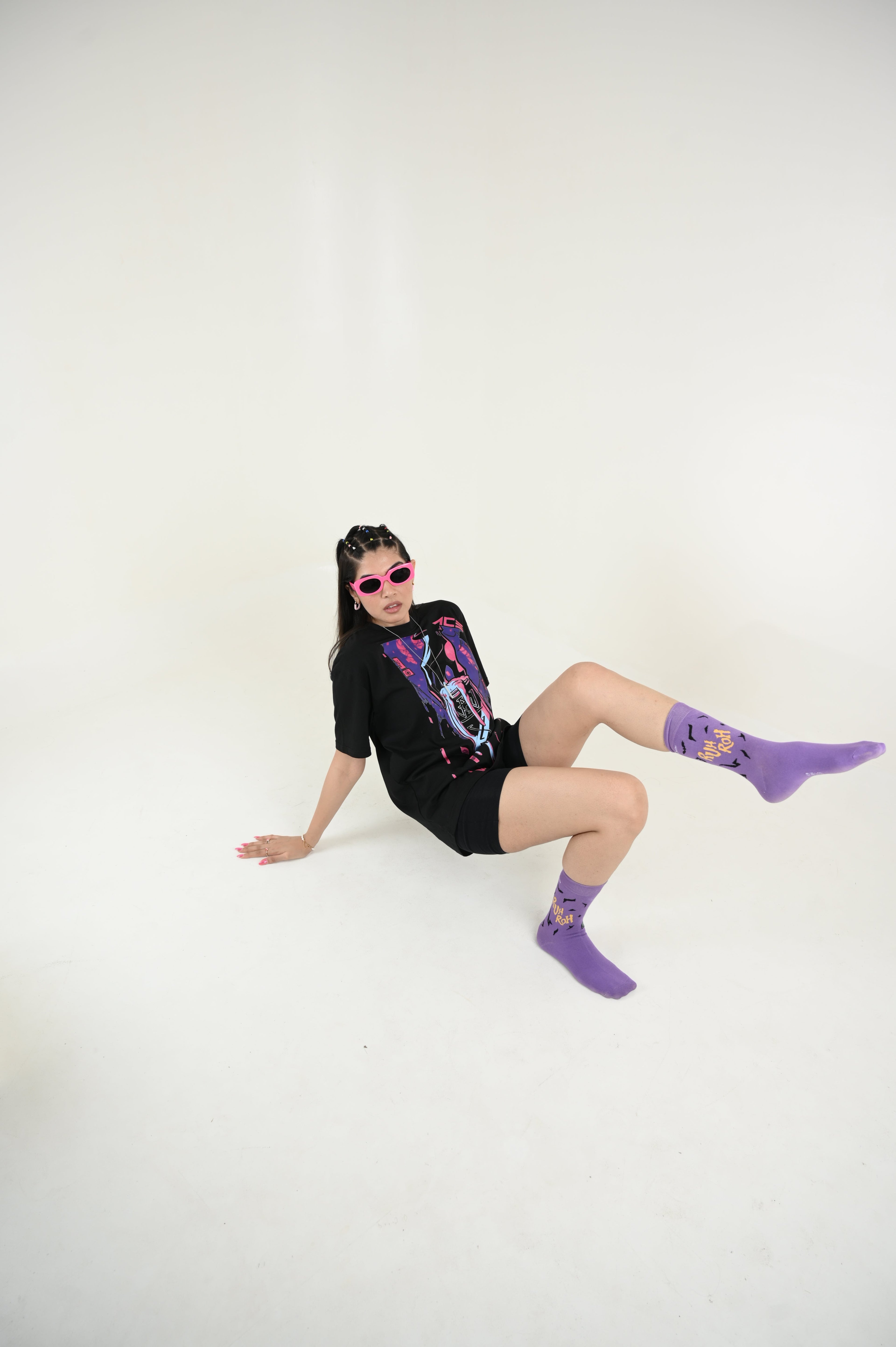 More vilas 100% Cotton Oversized Black T-shirt by Unfussy with 100% cotton, Black, Casual Wear, Organic, Oversized Fit, Printed, T-Shirts, Unfussy, Unisex, Womenswear at Kamakhyaa for sustainable fashion