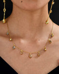 Gold Brass Crystal Necklaces by The Loom Art with Brass, Cosmic Dream by The Loom Art, Fashion Jewellery, For Daughter, Free Size, Gold, Gold Plated, jewelry, Natural, Necklaces at Kamakhyaa for sustainable fashion