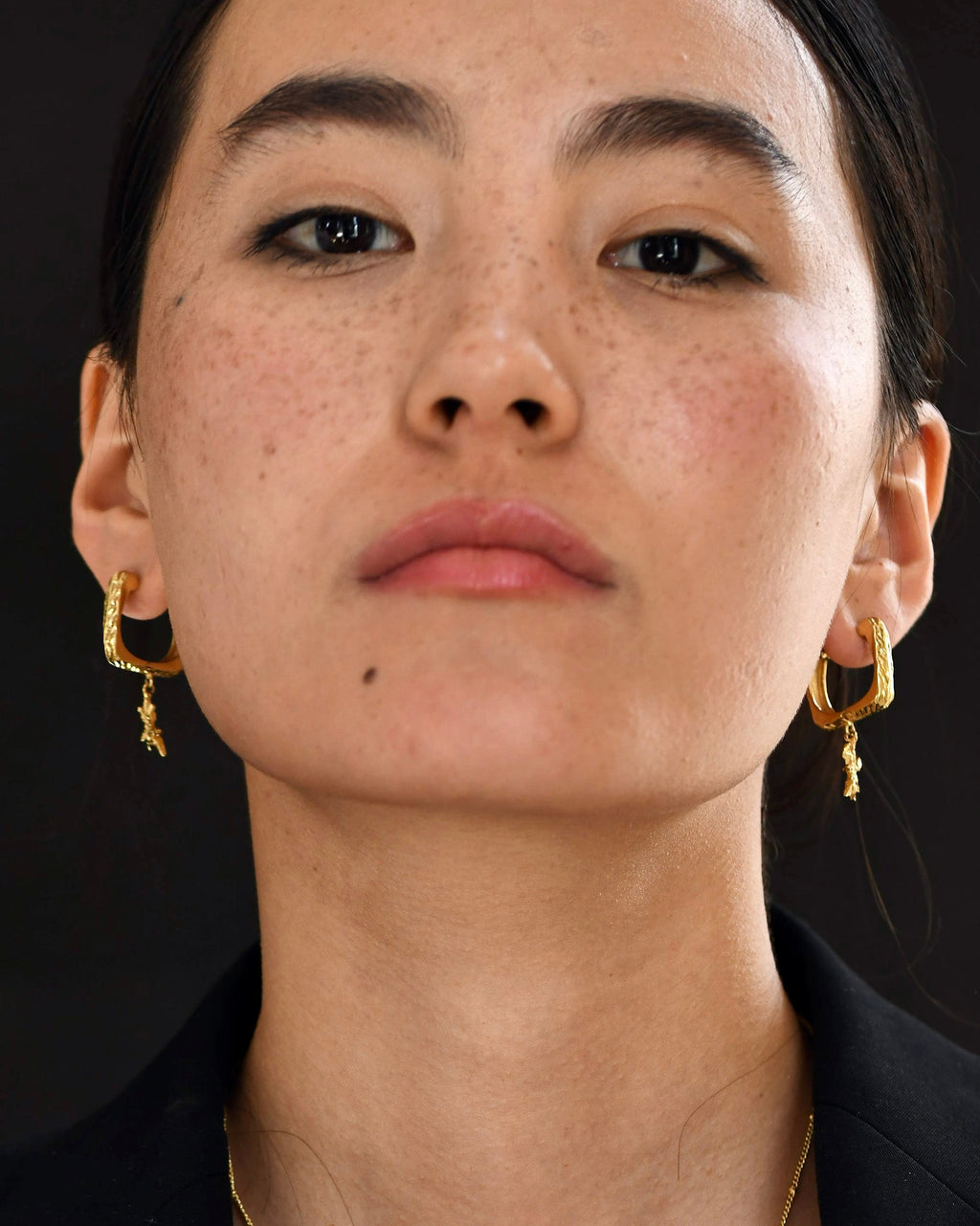 Gold Brass Short Earrings by The Loom Art with Brass, Cosmic Dream by The Loom Art, Fashion Jewellery, Free Size, Gold, Gold Plated, jewelry, Less than $50, Natural, Short Earrings at Kamakhyaa for sustainable fashion