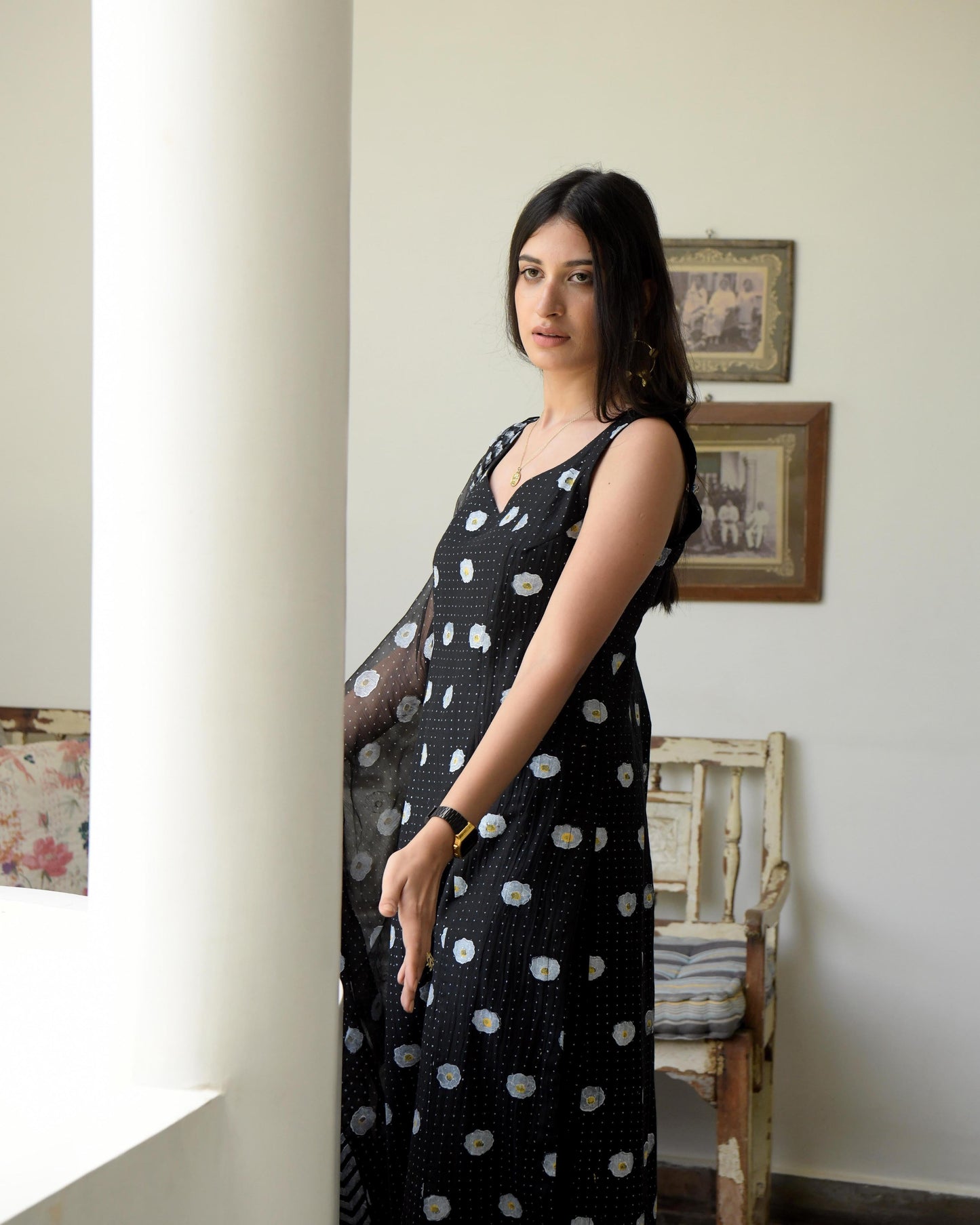 Black Printed Kurta Set With Dupatta by Taro with Best Selling, Black, Chiffon, Evening Wear, Gulzar by Taro, Indian Wear, July Sale, July Sale 2023, Kurta Palazzo Sets, Natural, Prints, Regular Fit, Womenswear at Kamakhyaa for sustainable fashion