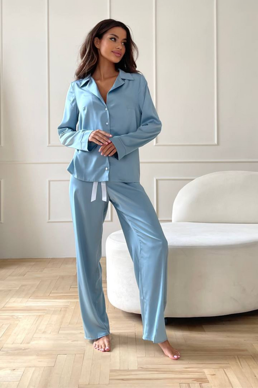 Fairy blue pajama set by Angie's Showroom with Womenswear at Kamakhyaa for sustainable fashion
