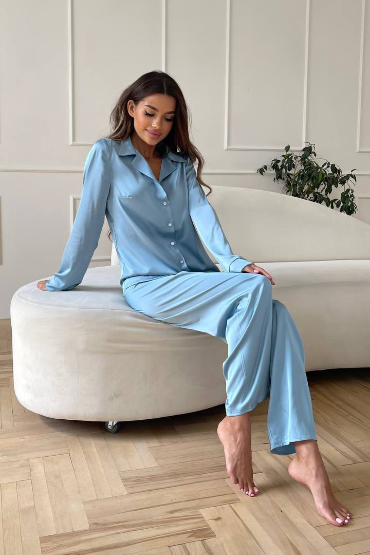 Fairy blue pajama set by Angie's Showroom with Womenswear at Kamakhyaa for sustainable fashion