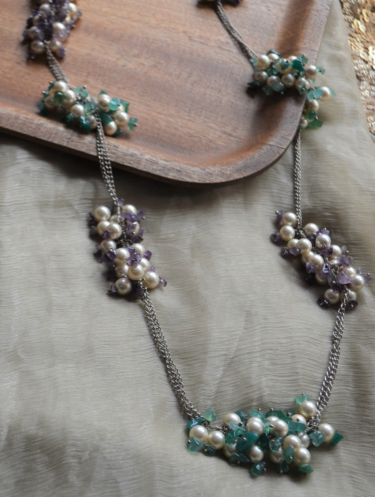 Gravel cluster necklace Neck Pieces Necklaces House Of Heer Kamakhyaa