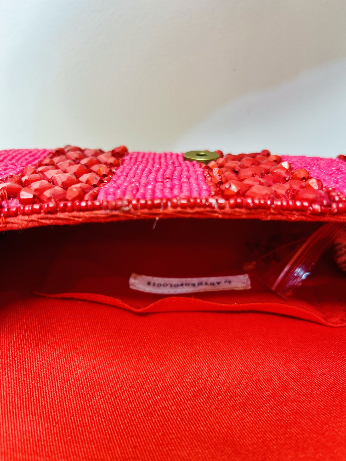 Red Beaded Sling Bag by Discarded Fresh Bags with Beads, Casual Wear, Cotton, Made from Natural Materials, Mirror Work, Multicolor, Pink, Red, Sling Bags, White, Women Led Designer at Kamakhyaa for sustainable fashion